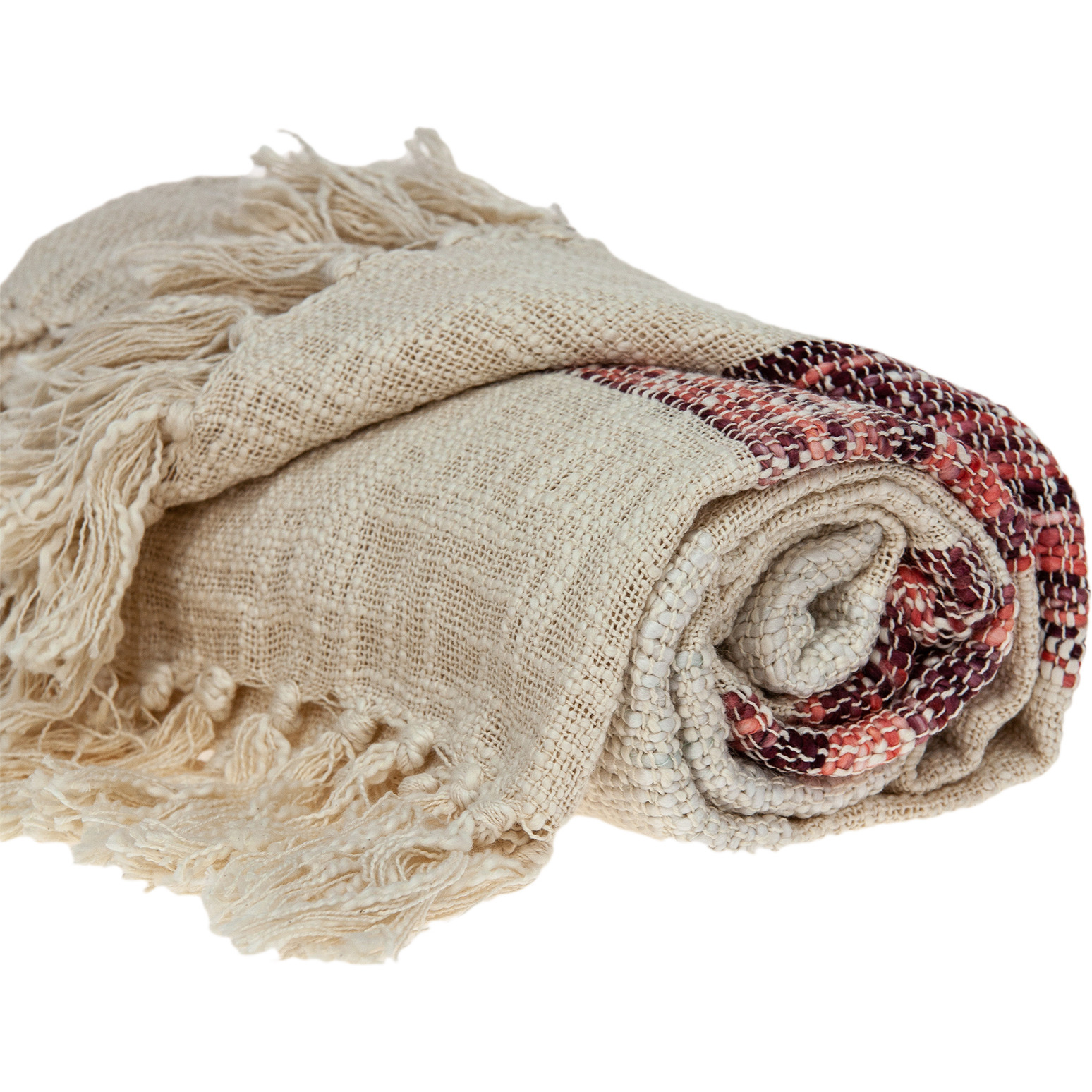 Parkland Collection Meena Transitional Multicolored Handloomed 52" x 67" Cotton Throw