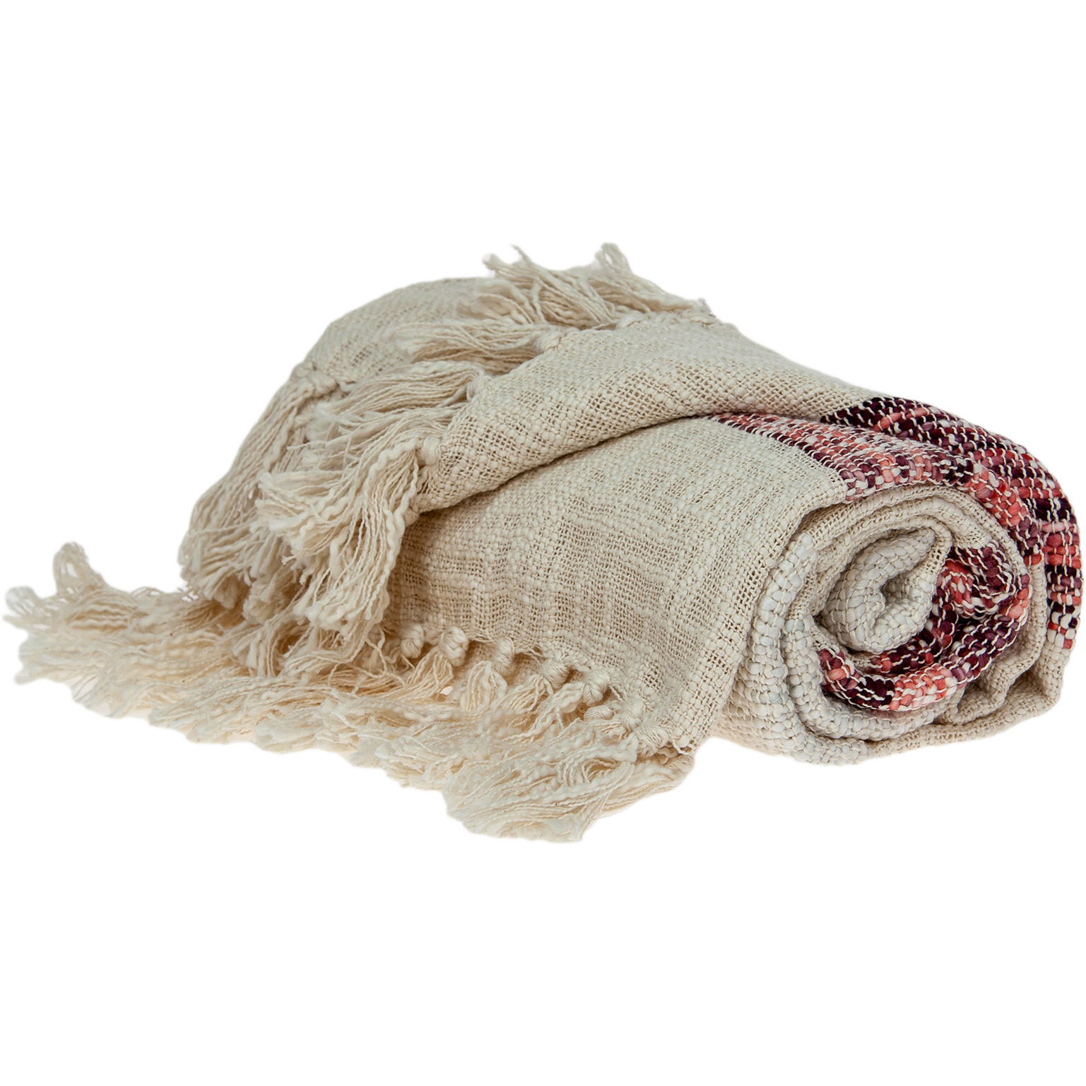 Parkland Collection Meena Transitional Multicolored Handloomed 52" x 67" Cotton Throw