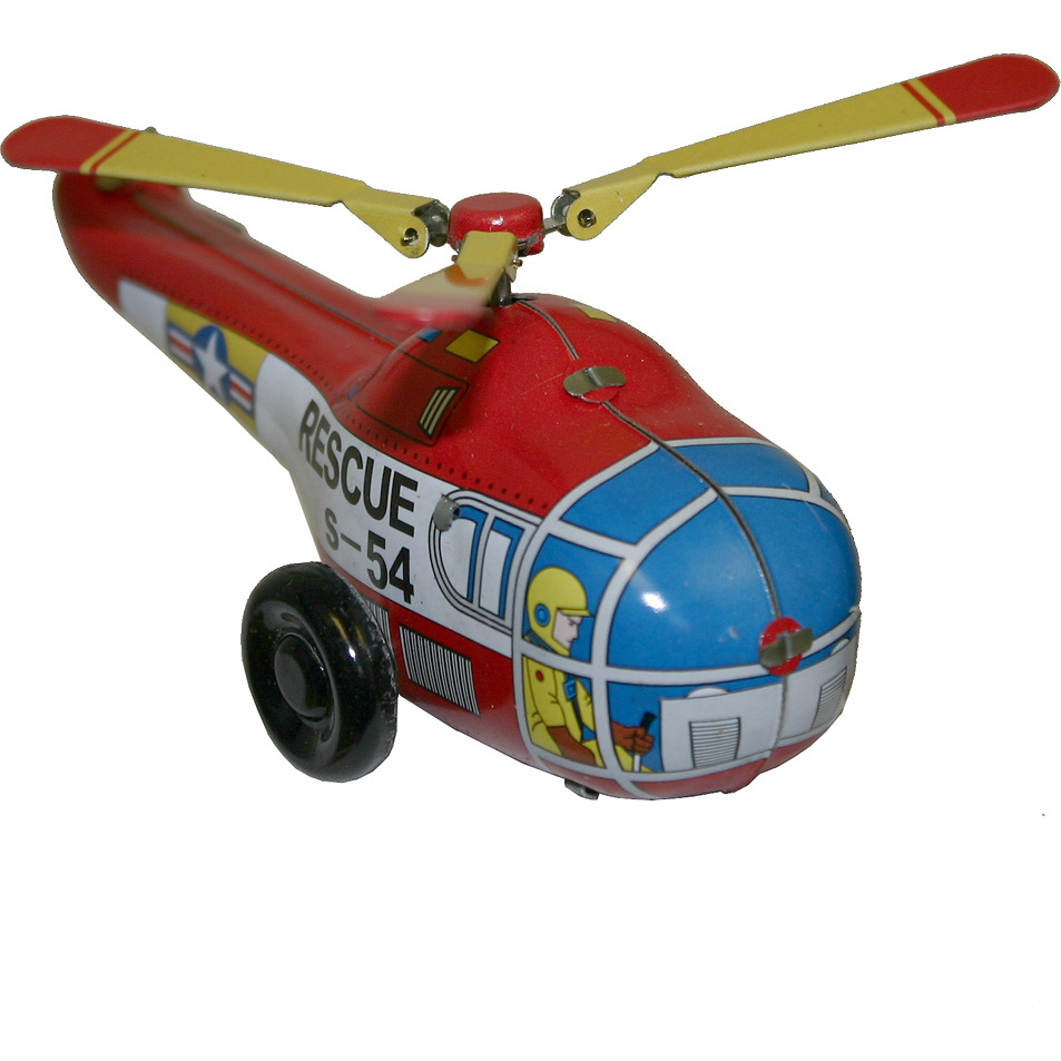 TIN WIND-UP HELICOPTER EACH