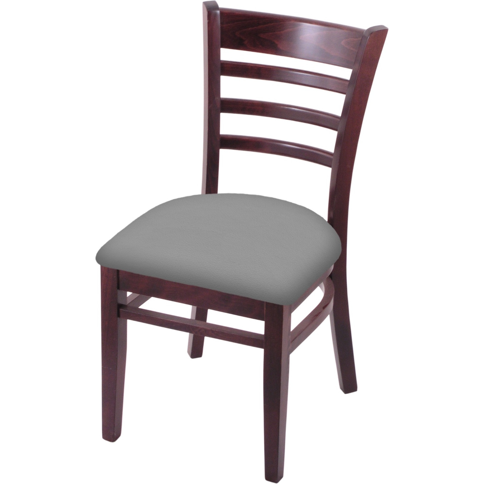 3140 18" Chair with Dark Cherry Finish and Canter Folkstone Grey Seat