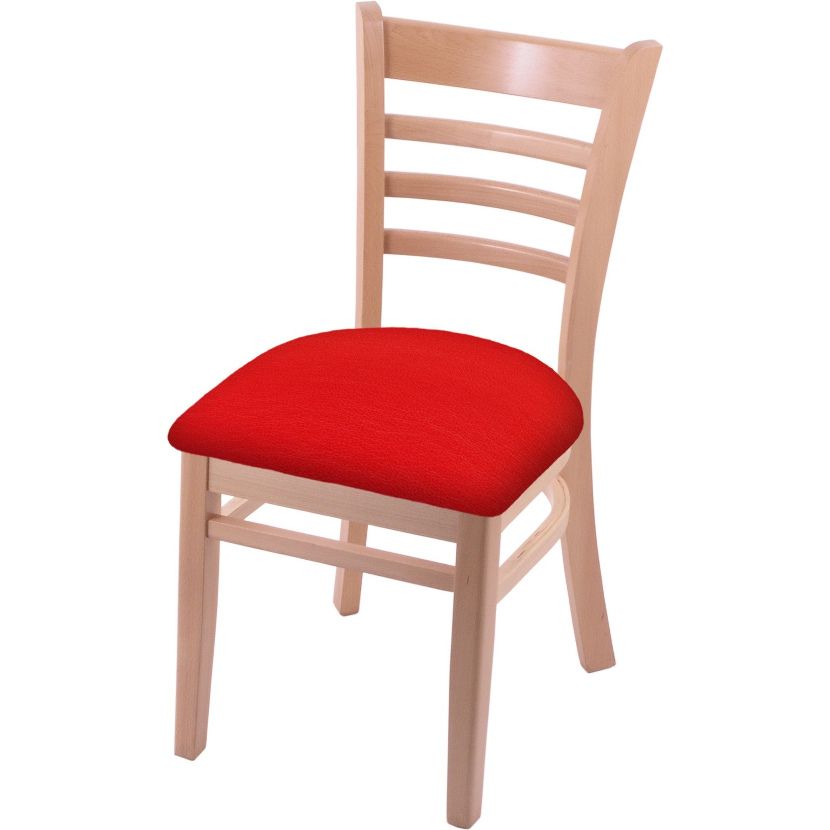 3140 18" Chair with Natural Finish and Canter Red Seat