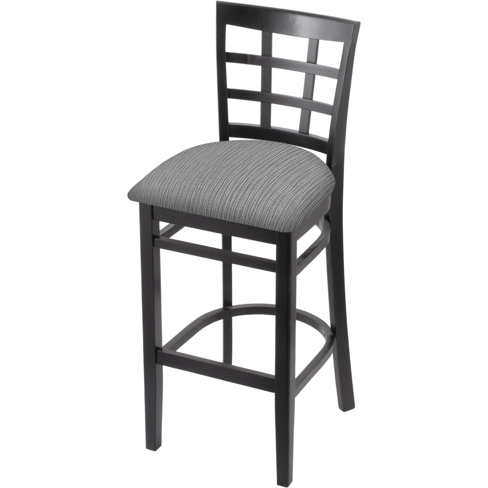 3130 25" Counter Stool with Black Finish and Graph Alpine Seat