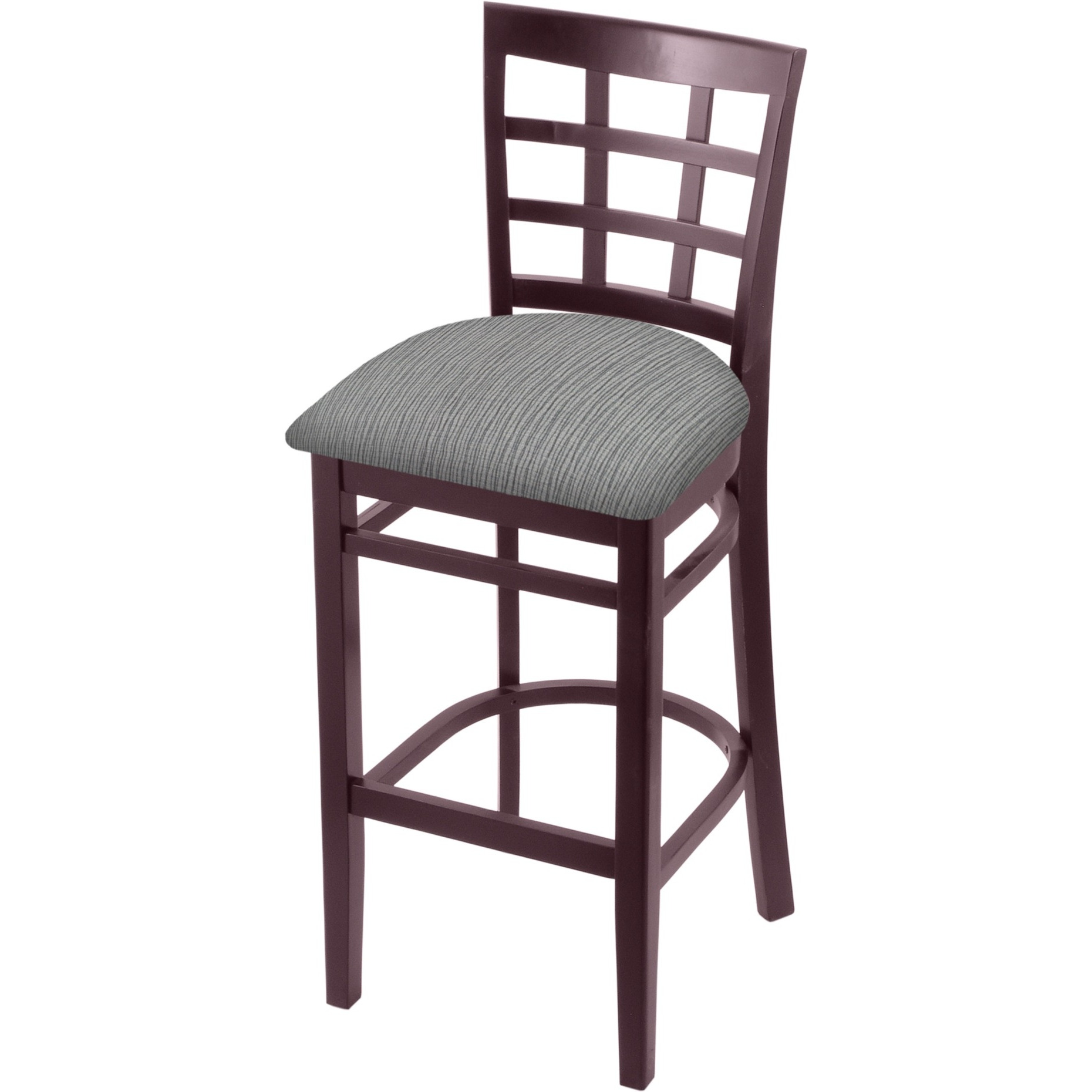 3130 30" Bar Stool with Dark Cherry Finish and Graph Alpine Seat