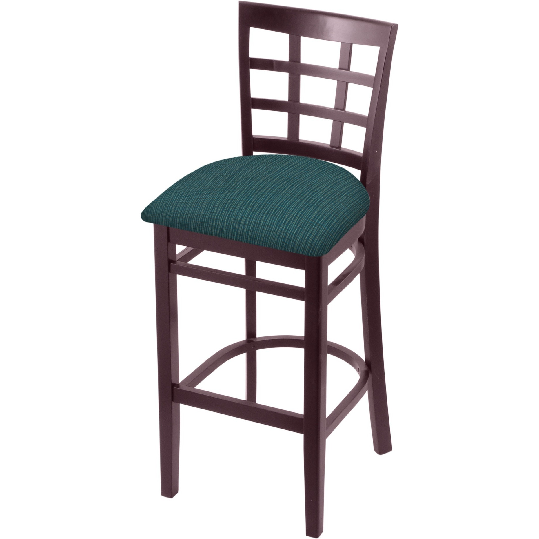 3130 30" Bar Stool with Dark Cherry Finish and Graph Tidal Seat