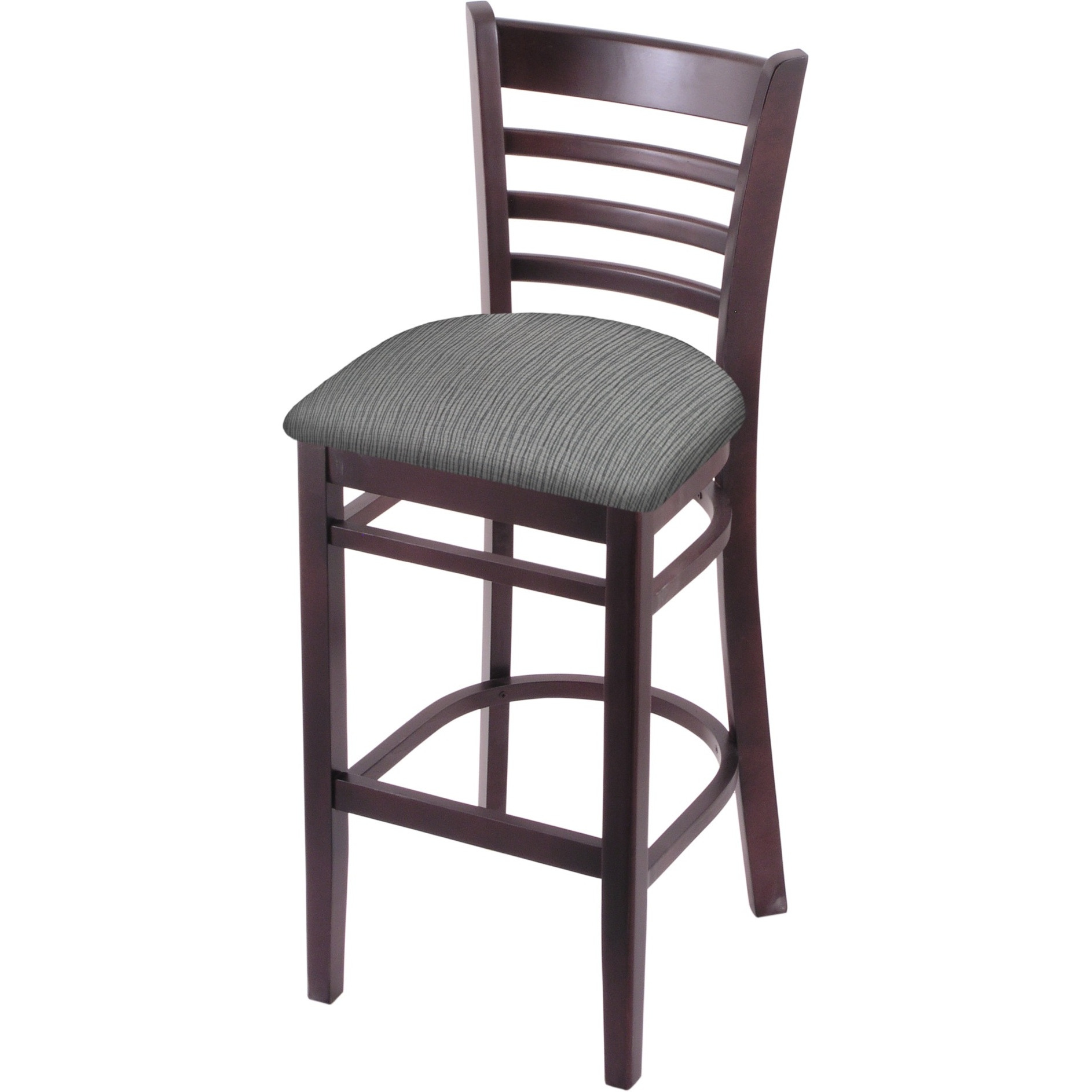 3140 30" Bar Stool with Dark Cherry Finish and Graph Alpine Seat