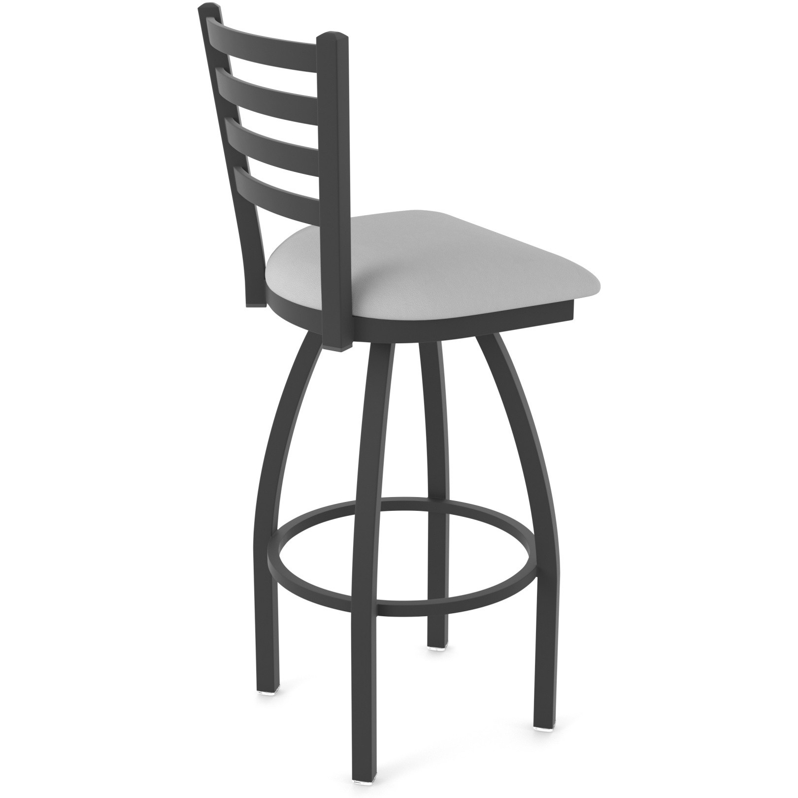 410 Jackie 25" Swivel Counter Stool with Black Wrinkle Finish and Canter Folkstone Grey Seat