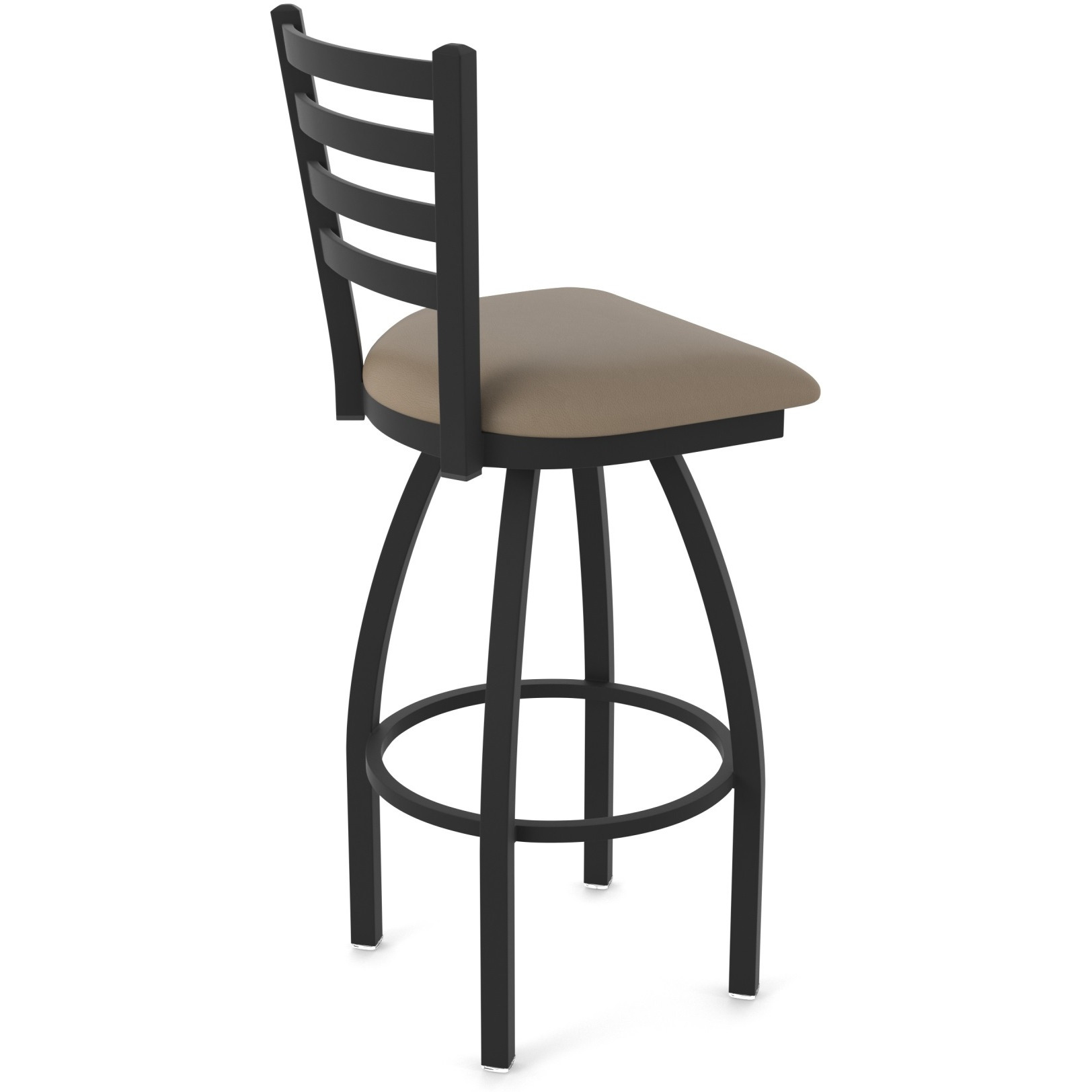 410 Jackie 30" Swivel Bar Stool with Black Wrinkle Finish and Canter Earth Seat