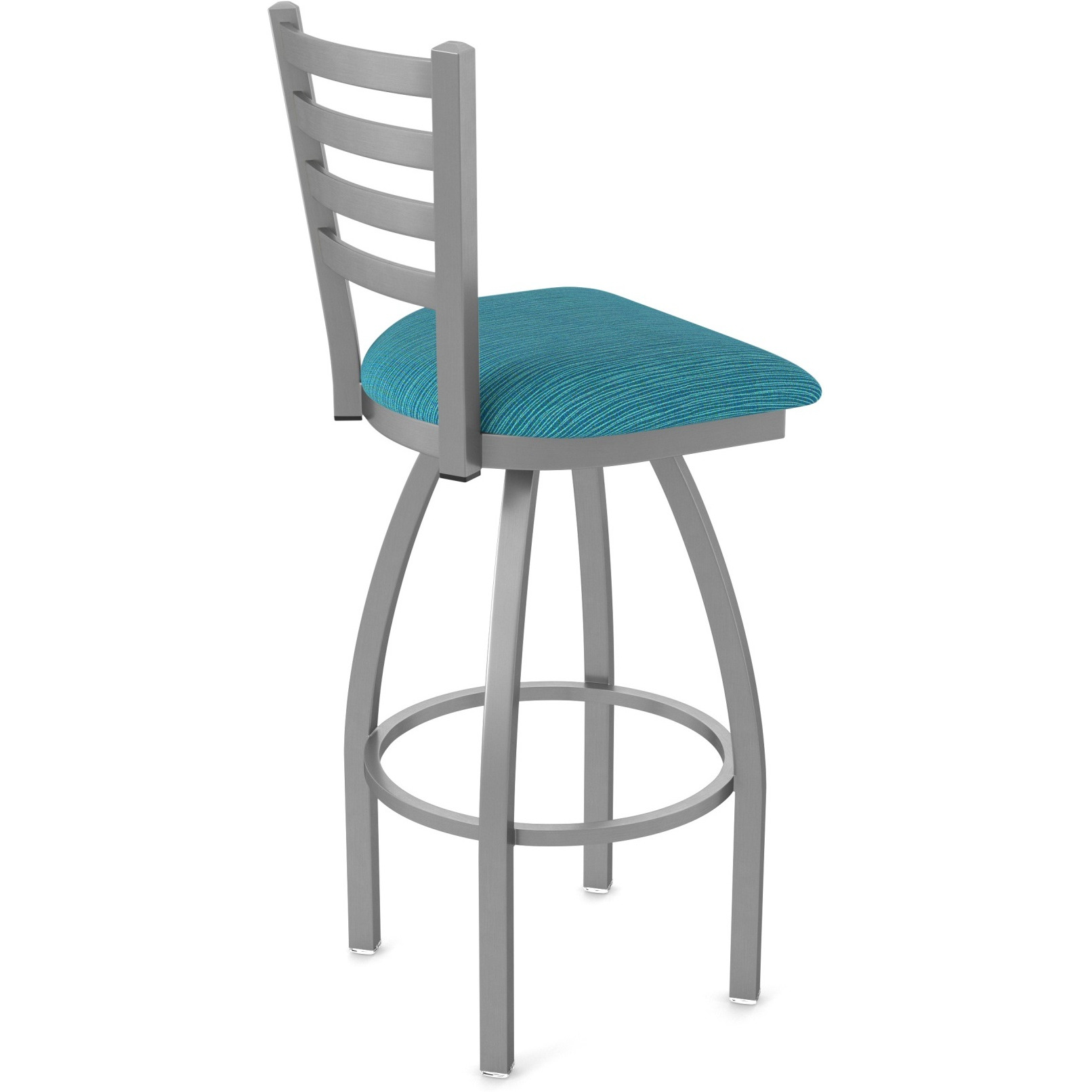 410 Jackie Stainless Steel 30" Swivel Bar Stool with Graph Tidal Seat