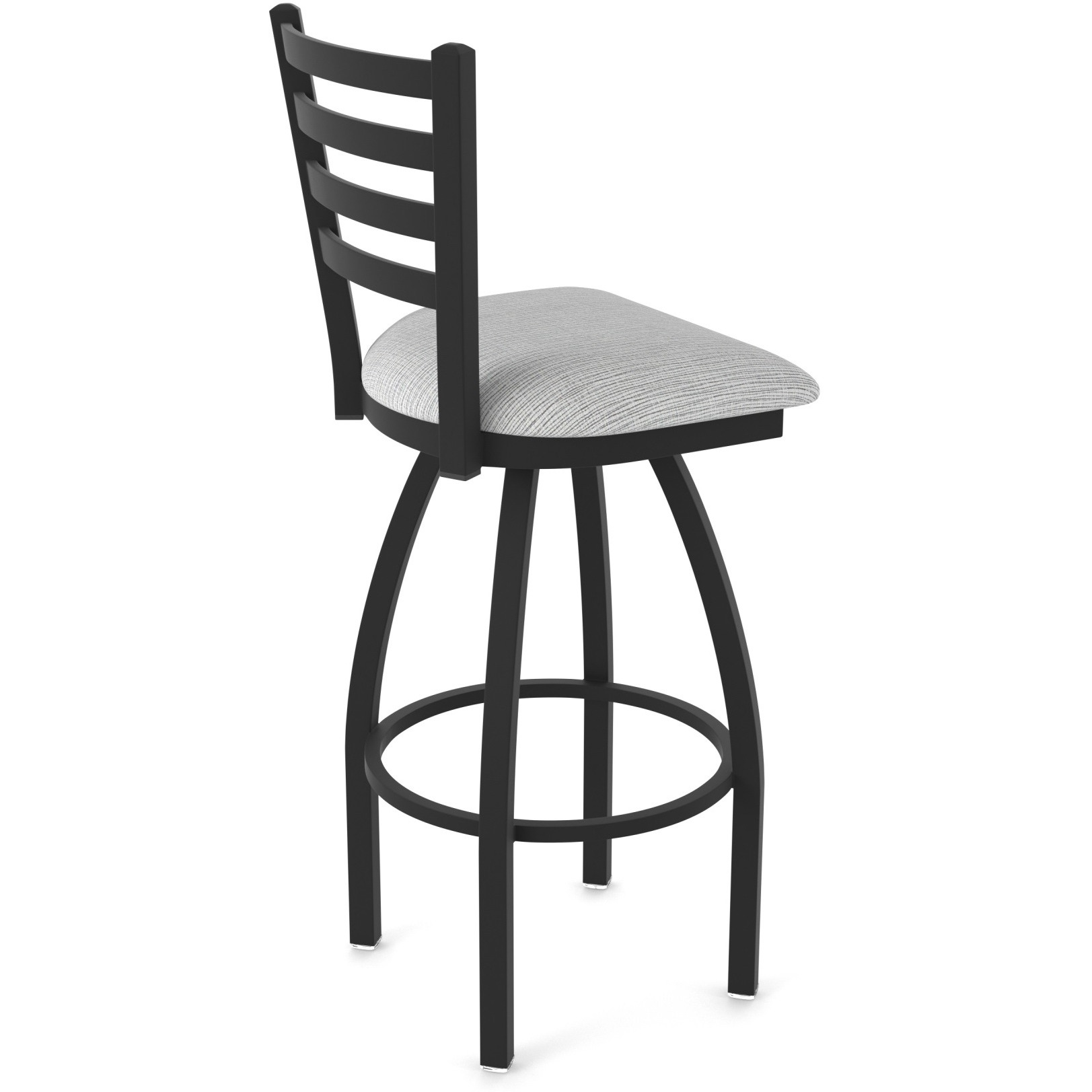 410 Jackie 36" Swivel Bar Stool with Black Wrinkle Finish and Graph Alpine Seat
