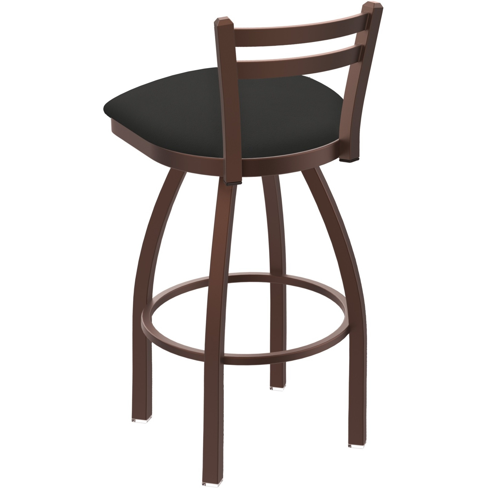 411 Jackie 25" Low Back Swivel Counter Stool with Bronze Finish and Canter Iron Seat