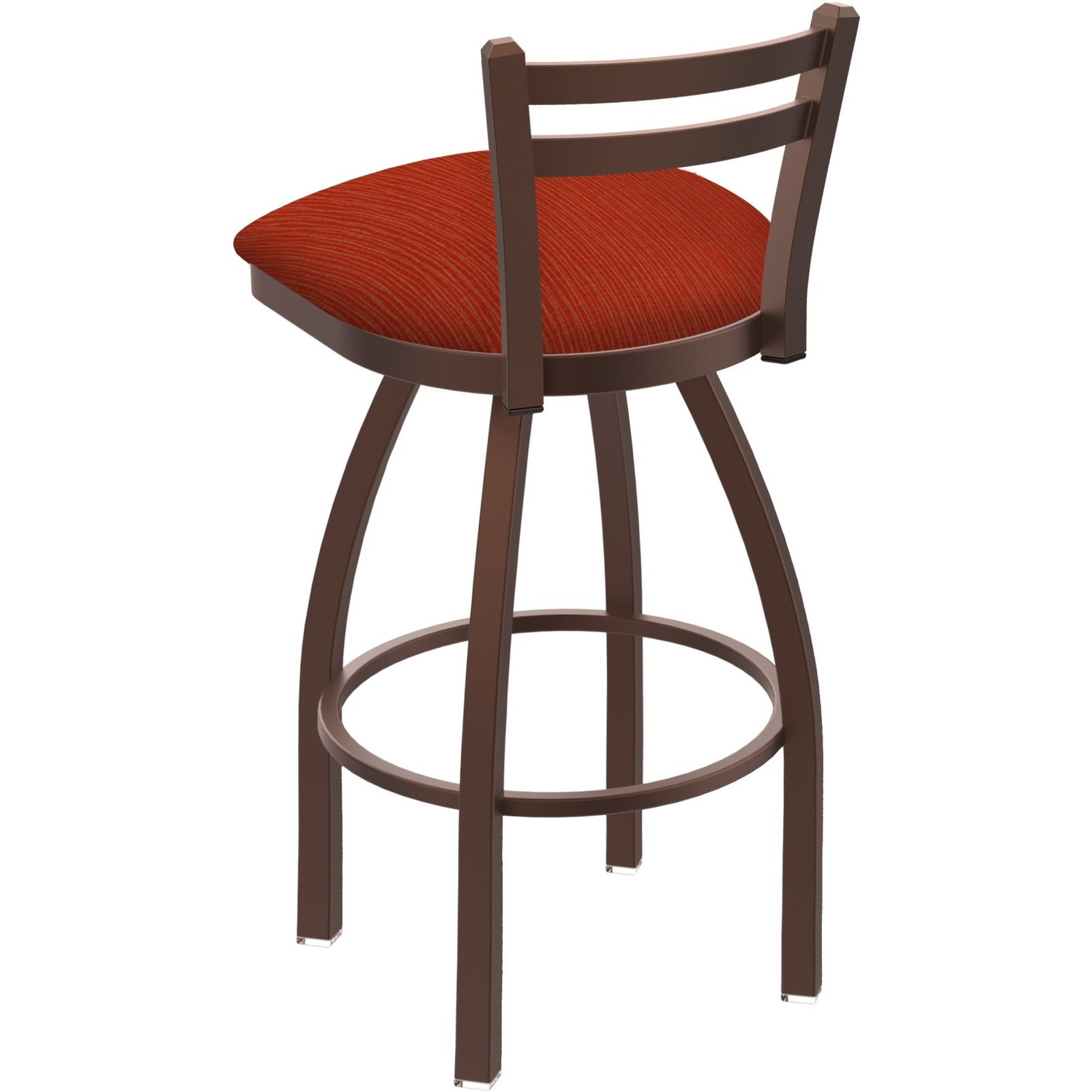 411 Jackie 25" Low Back Swivel Counter Stool with Bronze Finish and Graph Poppy Seat