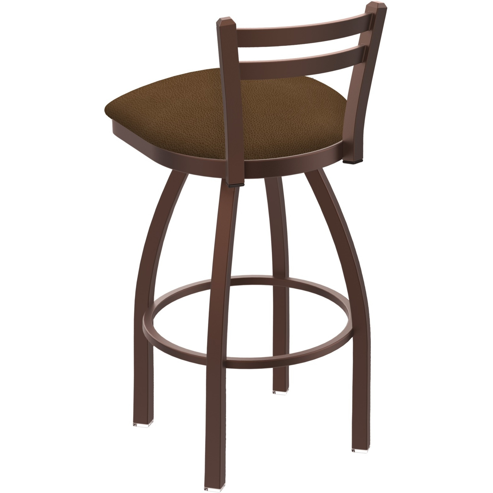 411 Jackie 25" Low Back Swivel Counter Stool with Bronze Finish and Rein Thatch Seat