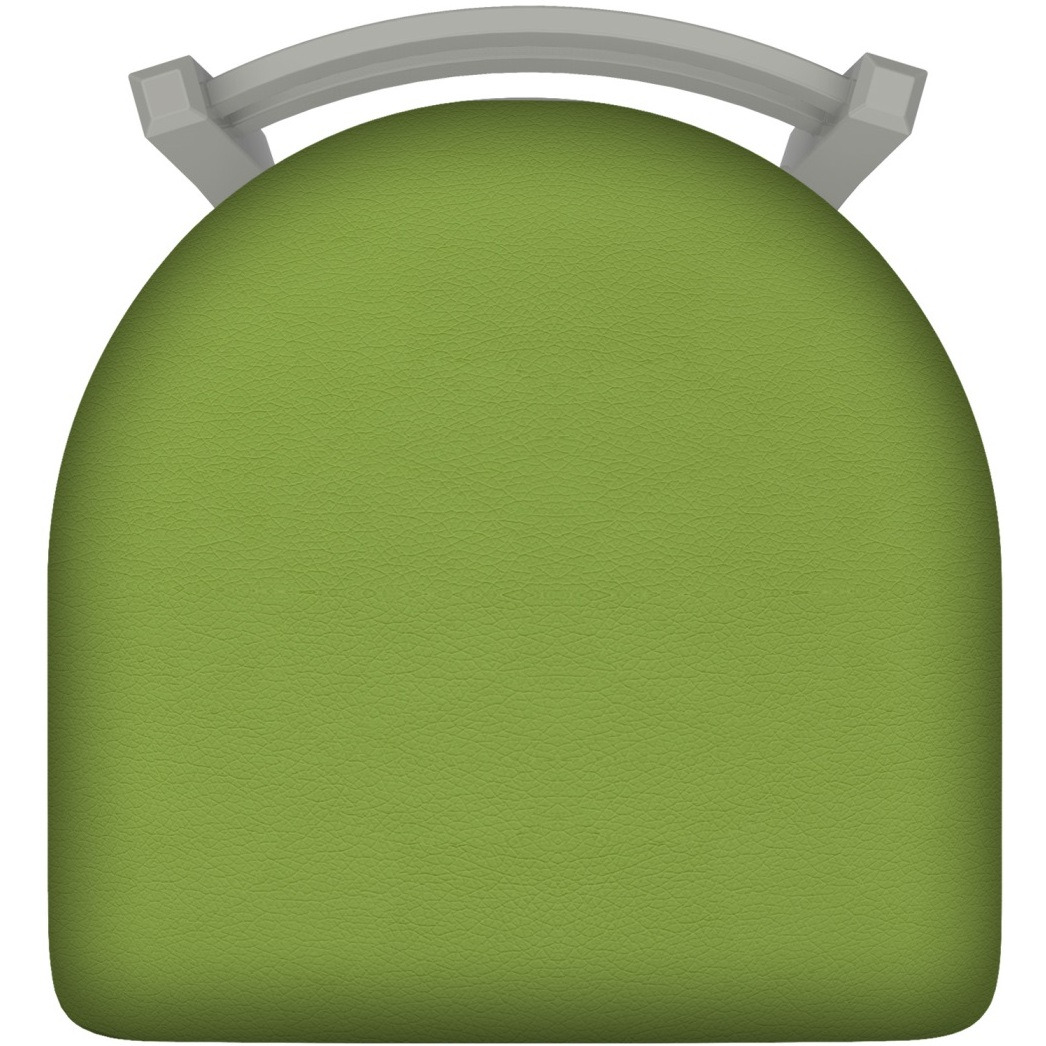 411 Jackie 30" Low Back Swivel Bar Stool with Anodized Nickel Finish and Canter Kiwi Green Seat