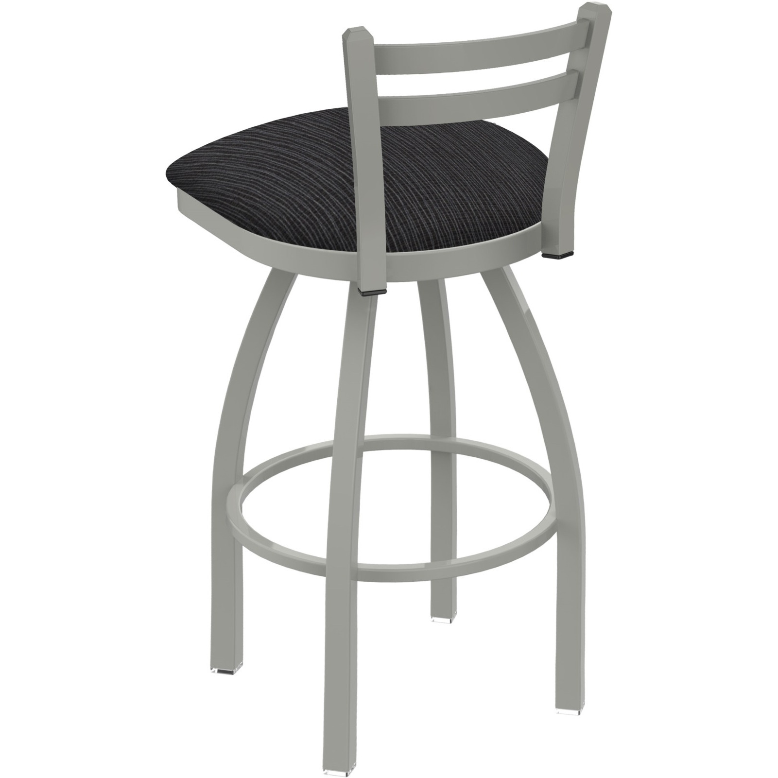 411 Jackie 30" Low Back Swivel Bar Stool with Anodized Nickel Finish and Graph Anchor Seat