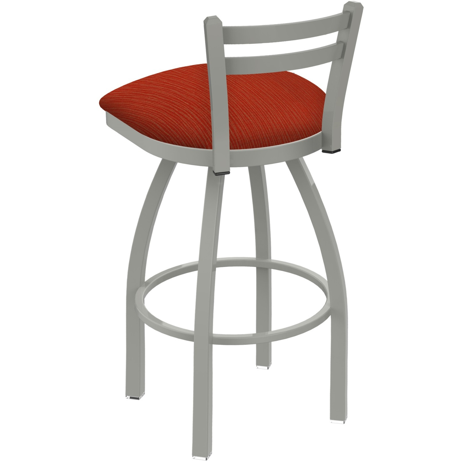 411 Jackie 30" Low Back Swivel Bar Stool with Anodized Nickel Finish and Graph Poppy Seat