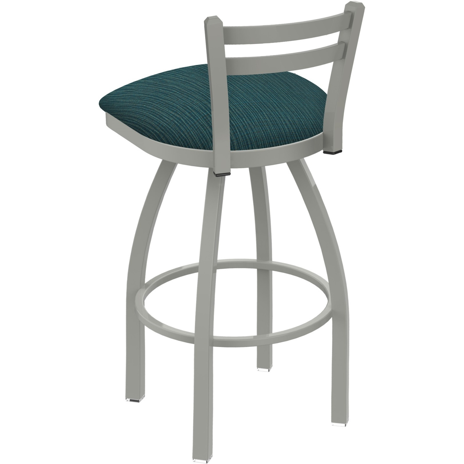 411 Jackie 30" Low Back Swivel Bar Stool with Anodized Nickel Finish and Graph Tidal Seat