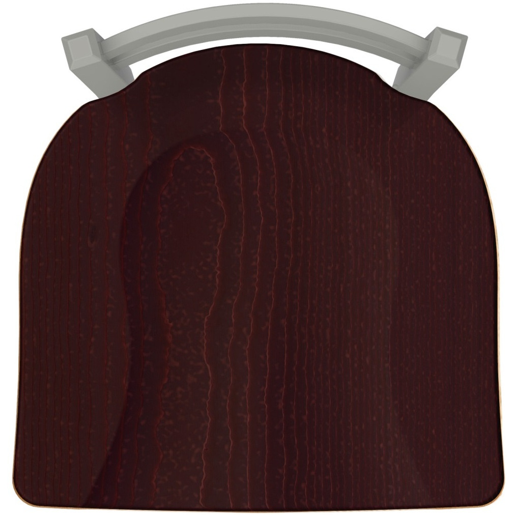 411 Jackie 30" Low Back Swivel Bar Stool with Anodized Nickel Finish and Dark Cherry Oak Seat