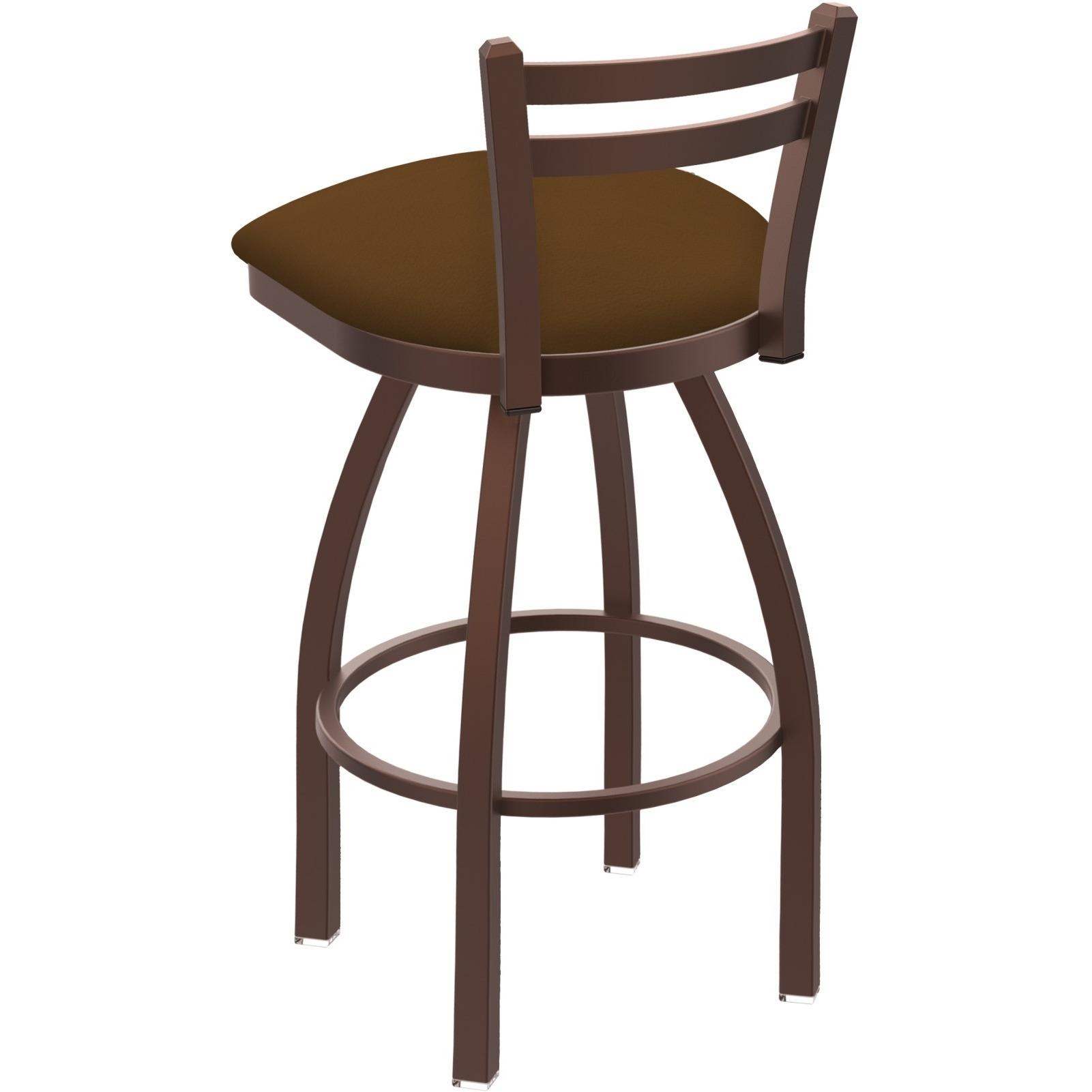 411 Jackie 30" Low Back Swivel Bar Stool with Bronze Finish and Canter Thatch Seat