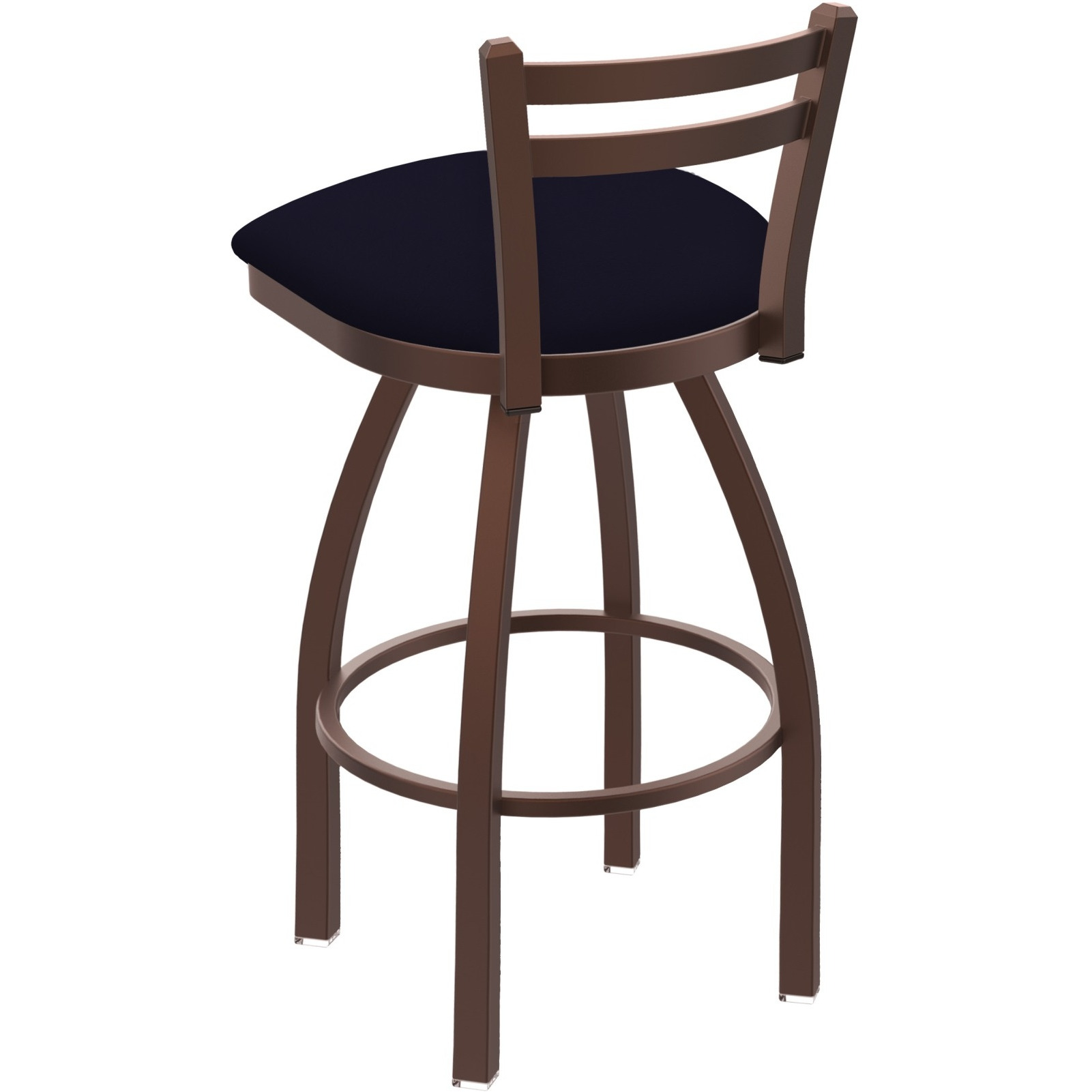411 Jackie 30" Low Back Swivel Bar Stool with Bronze Finish and Canter Twilight Seat