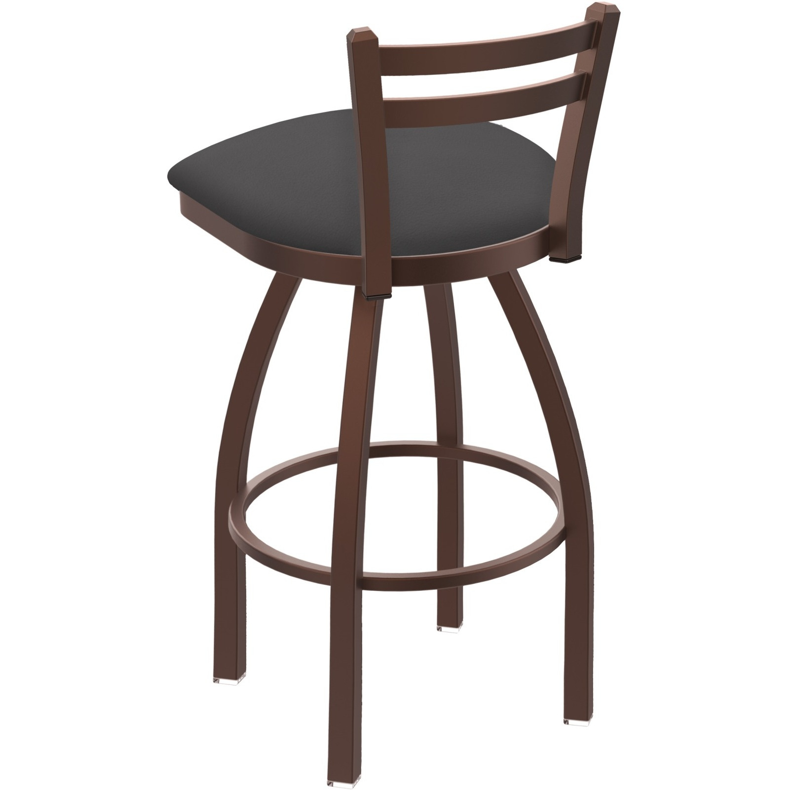 411 Jackie 30" Low Back Swivel Bar Stool with Bronze Finish and Canter Storm Seat