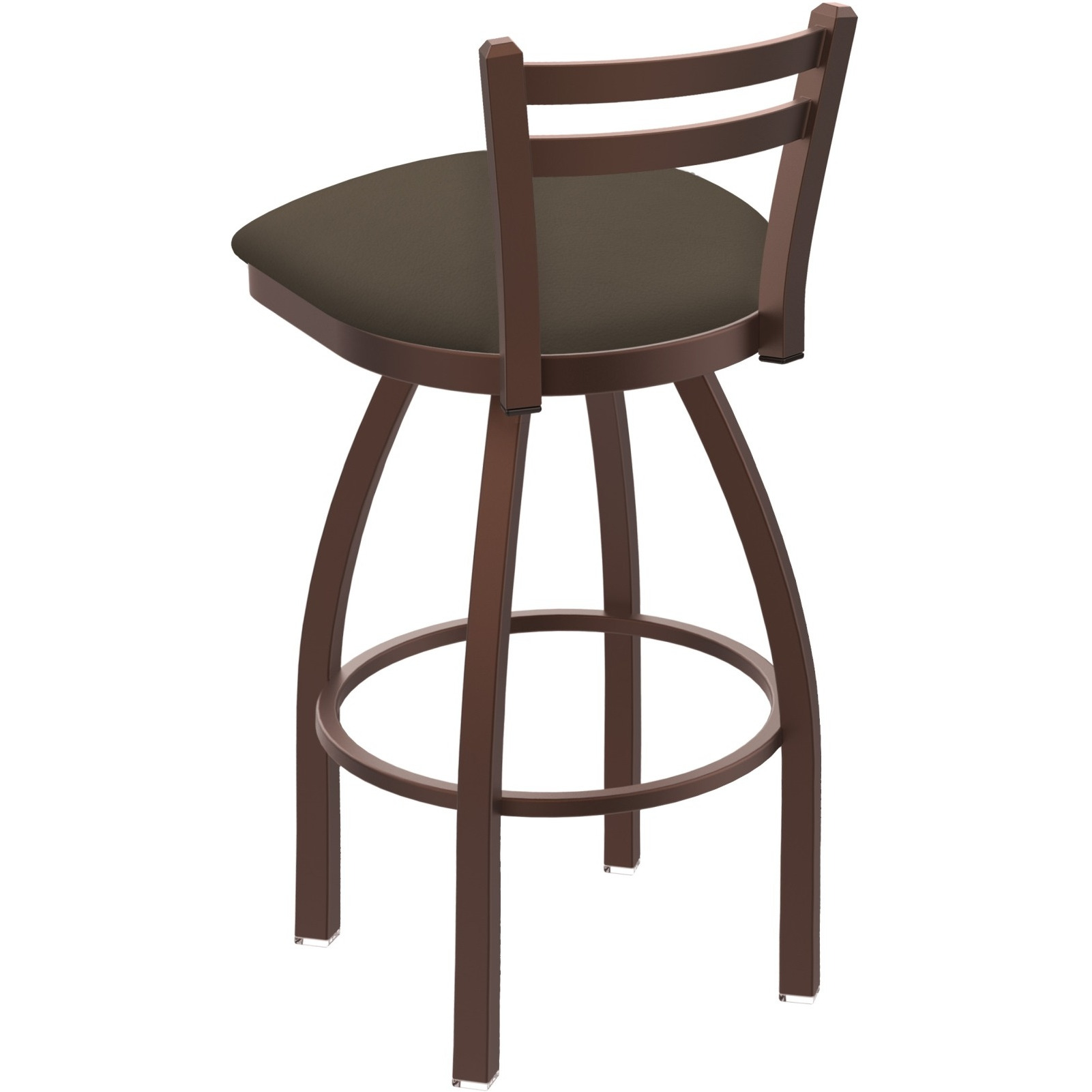 411 Jackie 30" Low Back Swivel Bar Stool with Bronze Finish and Canter Earth Seat