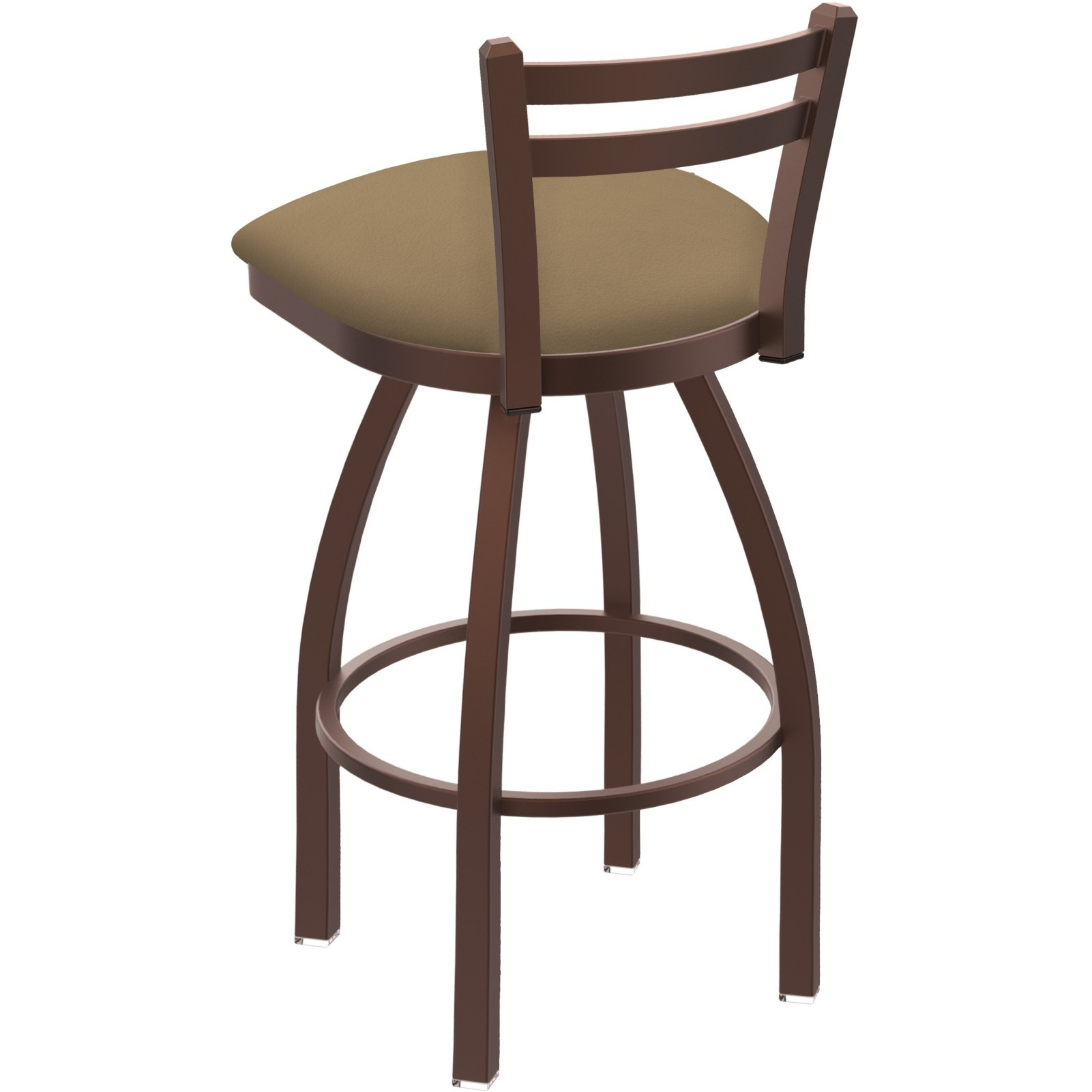 411 Jackie 30" Low Back Swivel Bar Stool with Bronze Finish and Canter Sand Seat