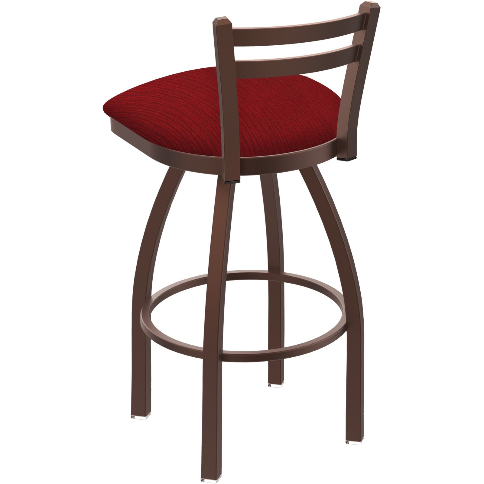 411 Jackie 30" Low Back Swivel Bar Stool with Bronze Finish and Graph Ruby Seat