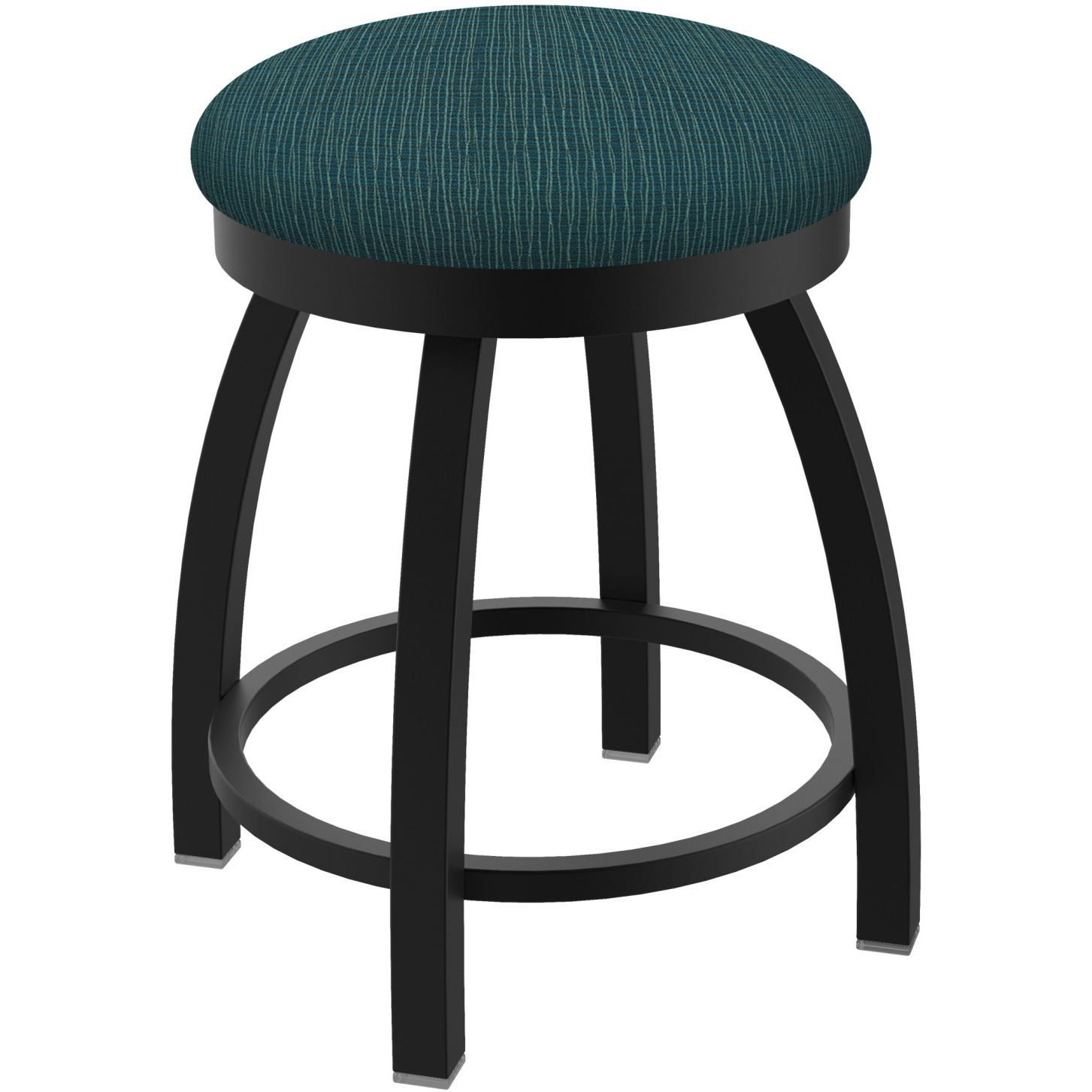 802 Misha 18" Swivel Vanity Stool with Black Wrinkle Finish and Graph Tidal Seat