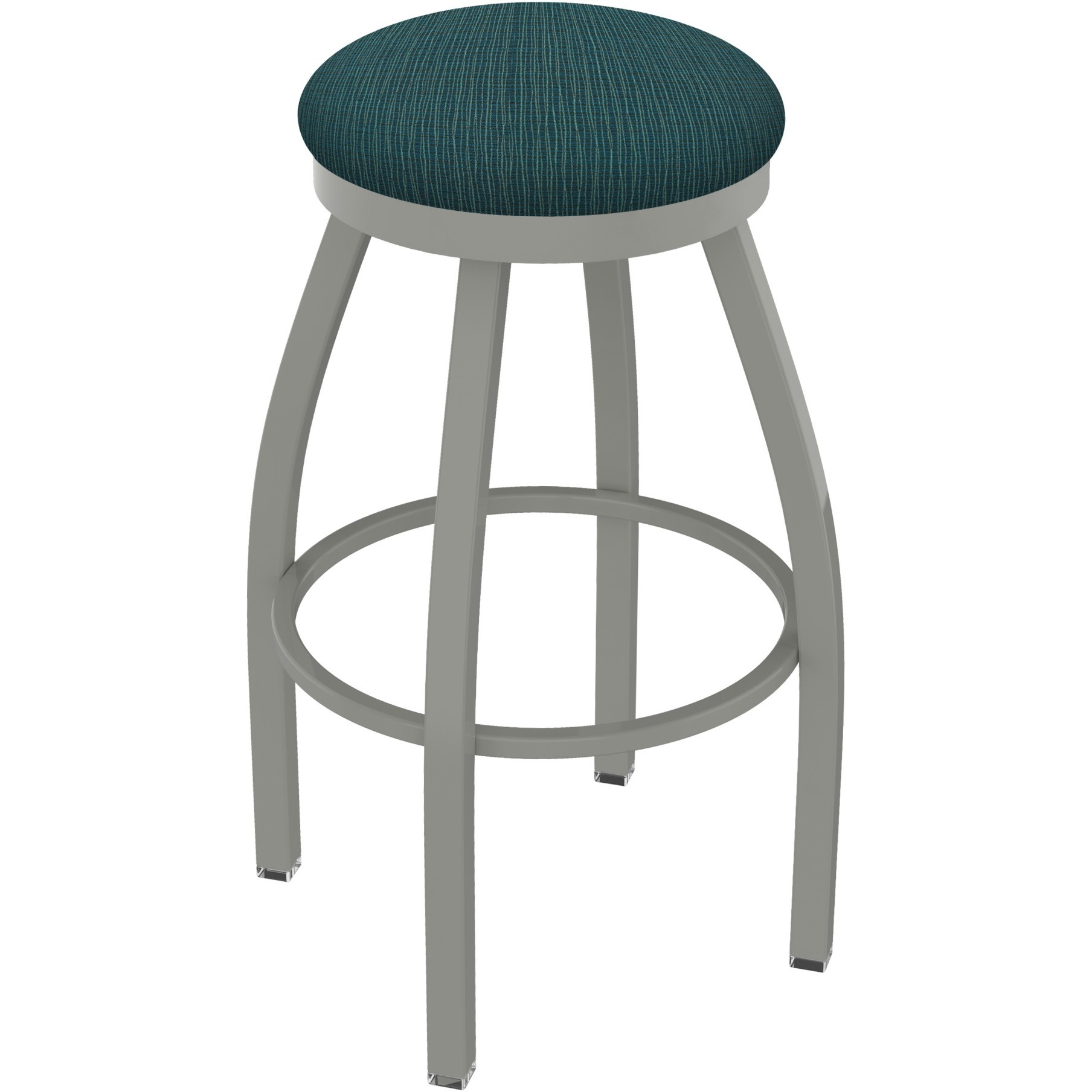 802 Misha 25" Swivel Counter Stool with Anodized Nickel Finish and Graph Tidal Seat