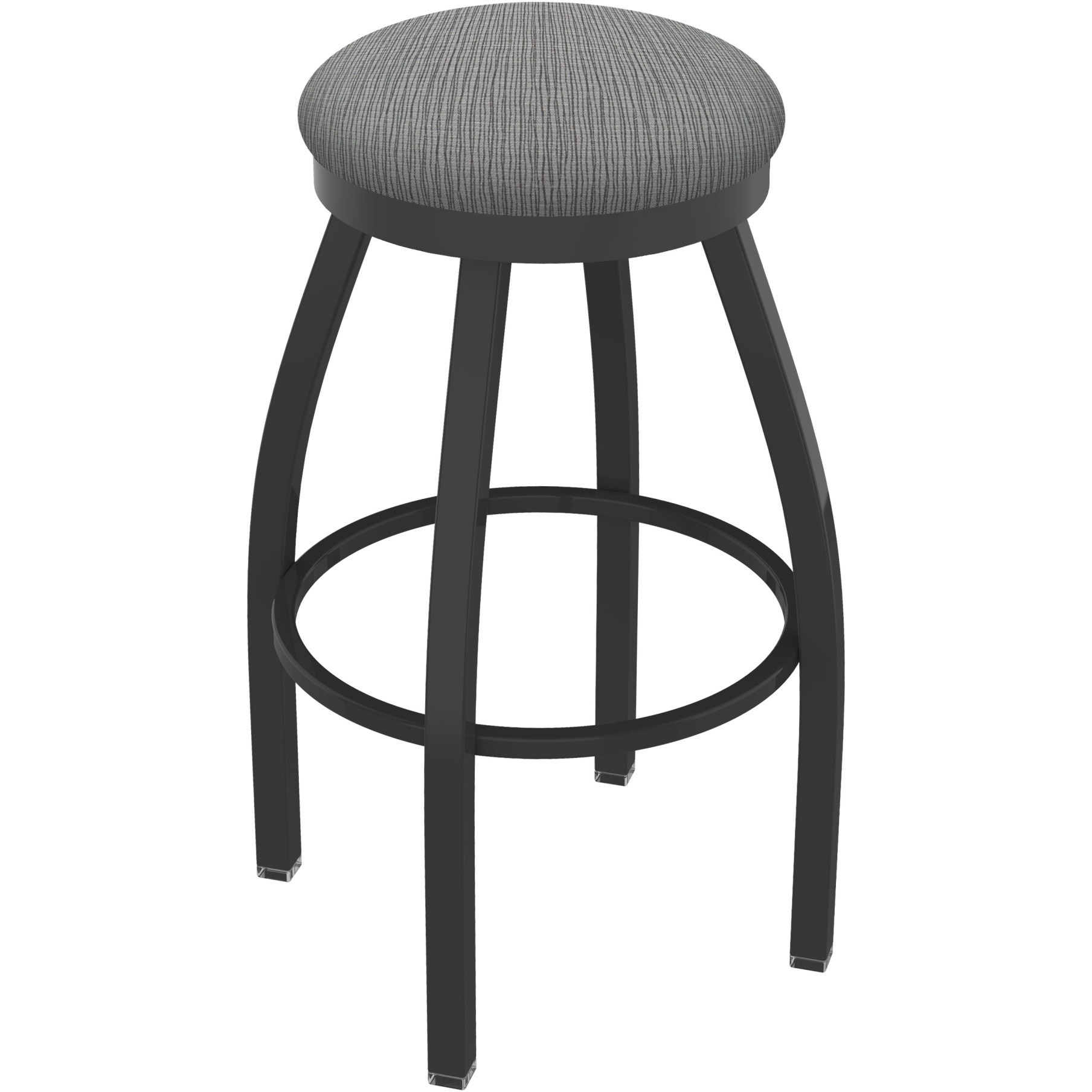 802 Misha 30" Swivel Bar Stool with Pewter Finish and Graph Alpine Seat