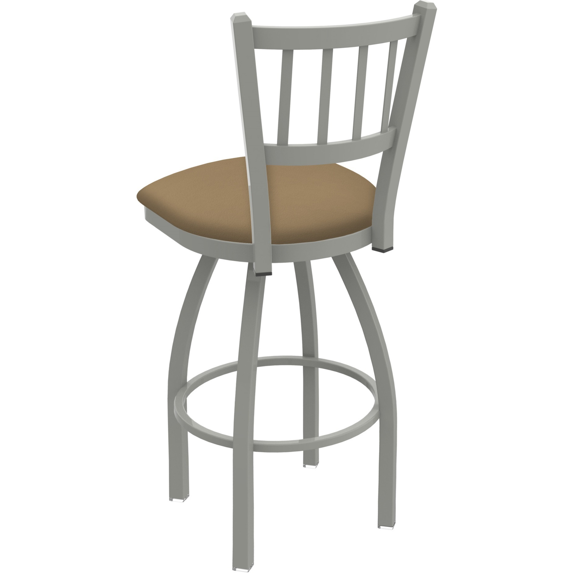 810 Contessa 25" Swivel Counter Stool with Anodized Nickel Finish and Canter Sand Seat