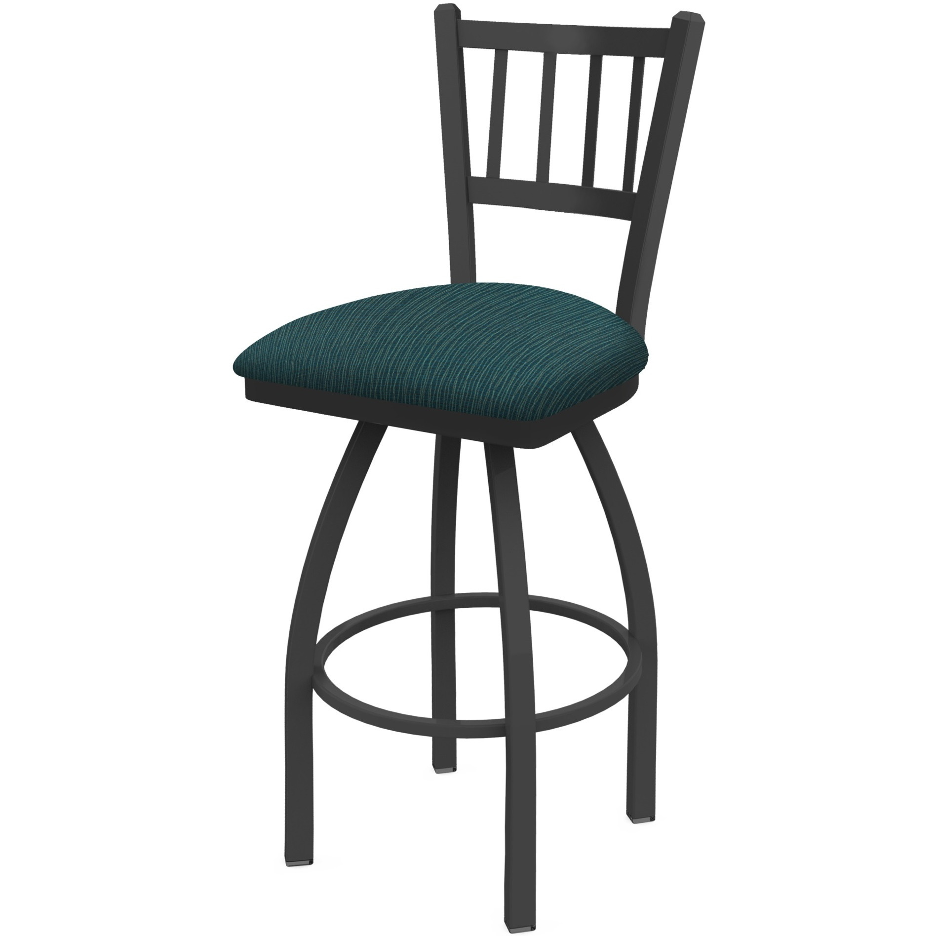 810 Contessa 30" Swivel Bar Stool with Pewter Finish and Graph Tidal Seat