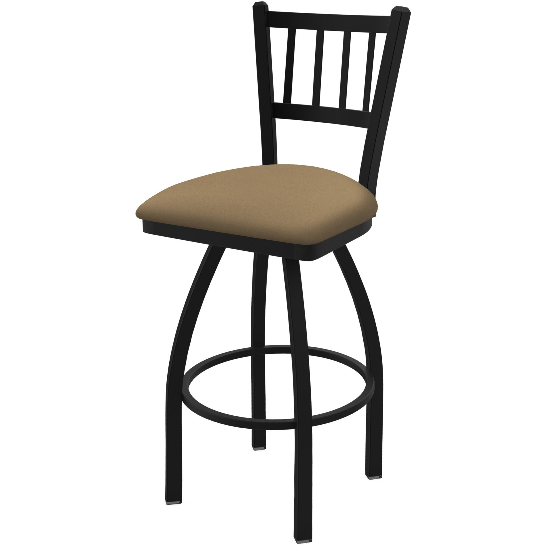 810 Contessa 36" Swivel Bar Stool with Black Wrinkle Finish and Canter Sand Seat