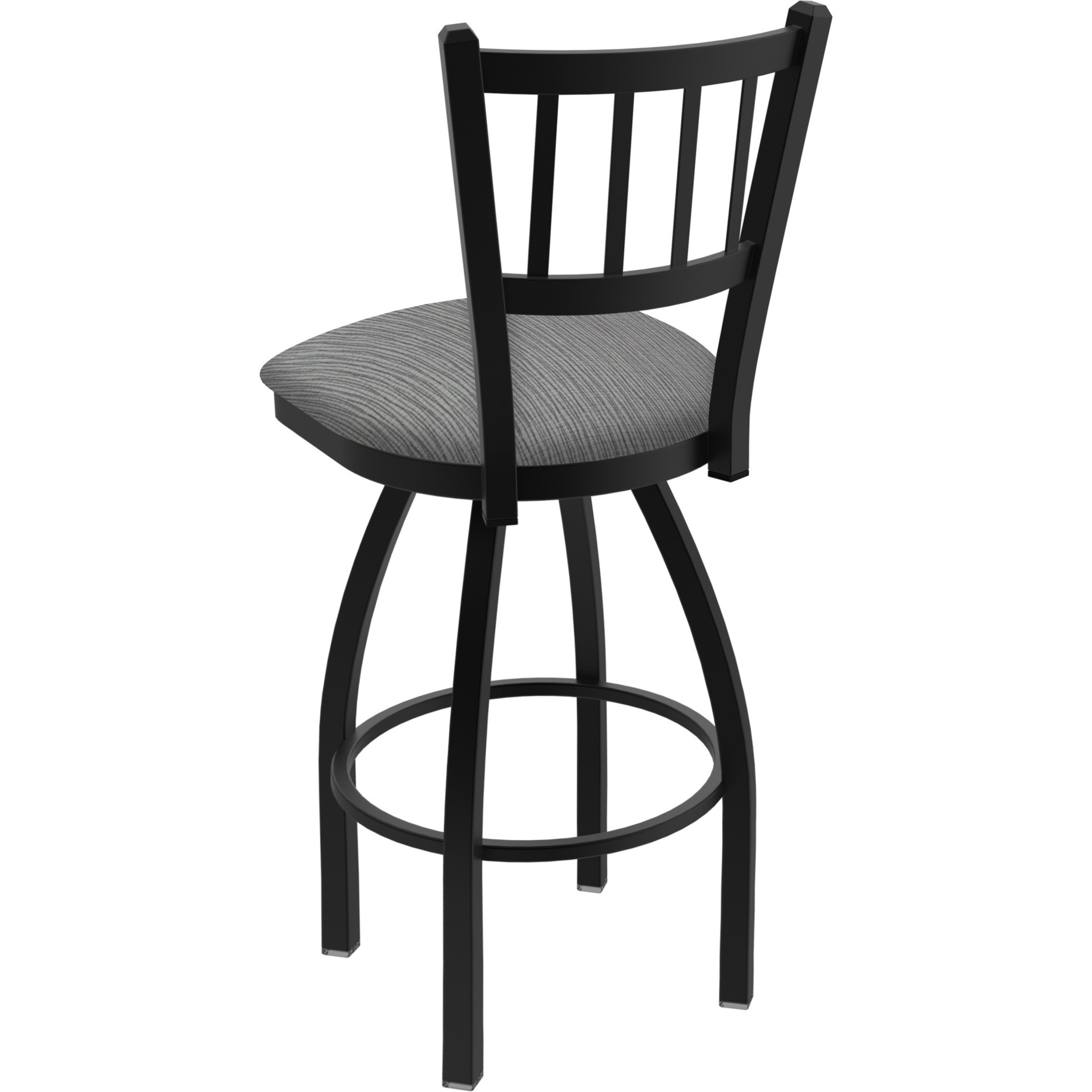 810 Contessa 36" Swivel Bar Stool with Black Wrinkle Finish and Graph Alpine Seat