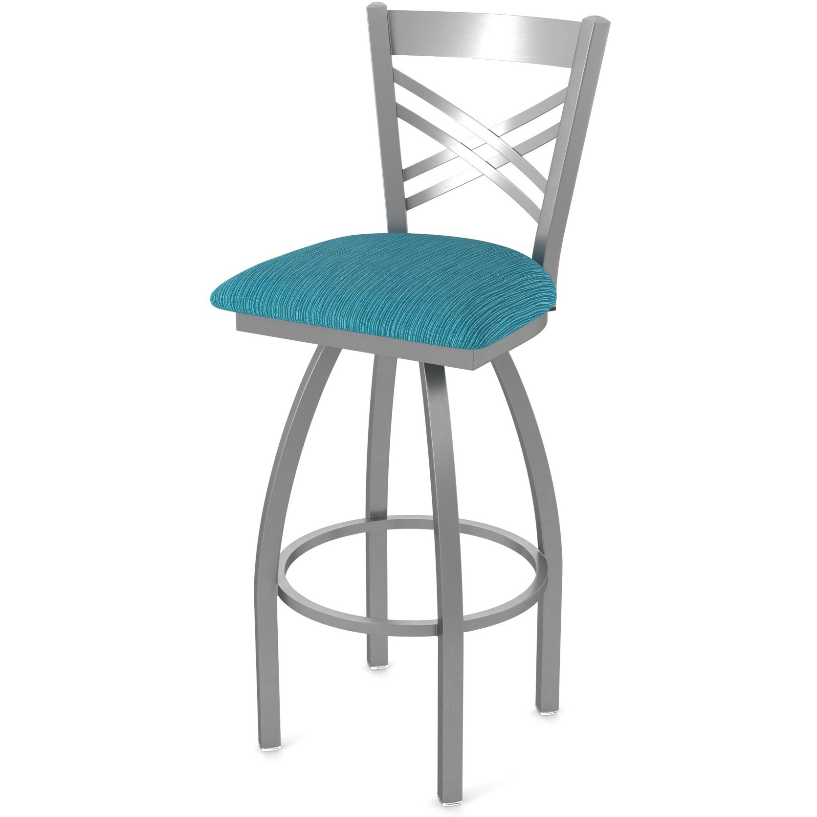 820 Catalina Stainless Steel 25" Swivel Counter Stool with Graph Tidal Seat