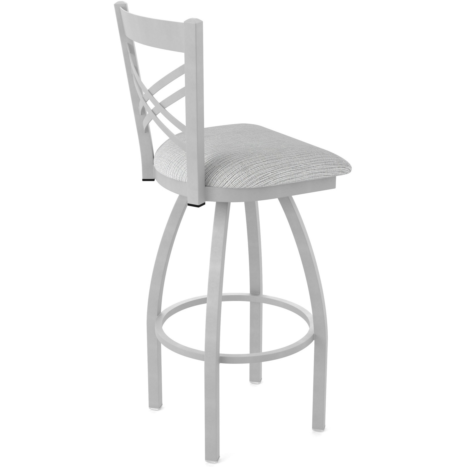 820 Catalina 30" Swivel Bar Stool with Anodized Nickel Finish and Graph Alpine Seat