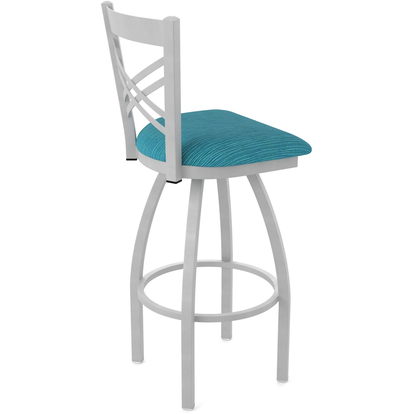 820 Catalina 30" Swivel Bar Stool with Anodized Nickel Finish and Graph Tidal Seat