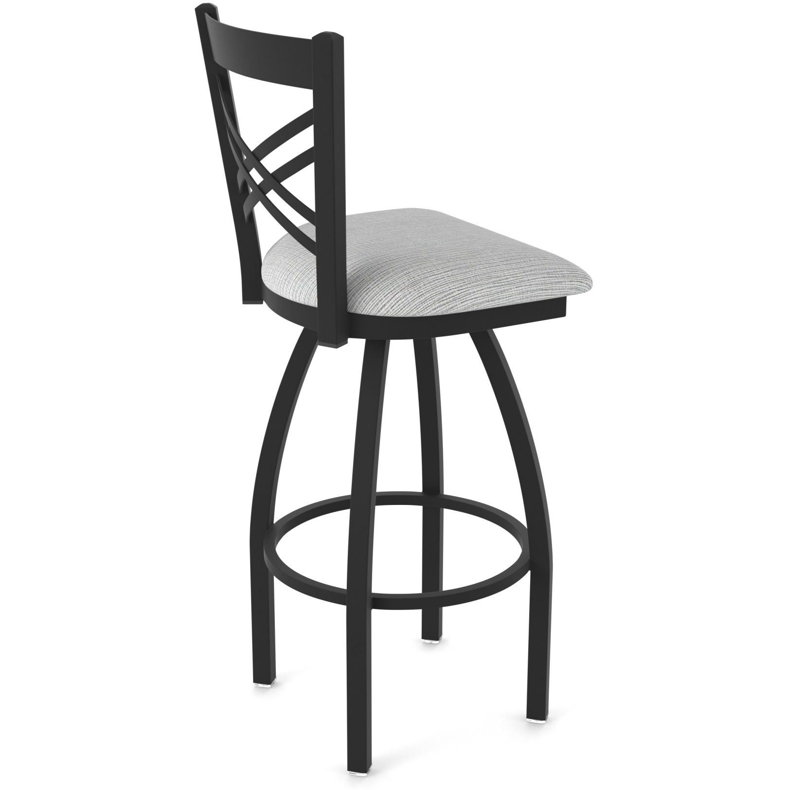 820 Catalina 30" Swivel Bar Stool with Black Wrinkle Finish and Graph Alpine Seat
