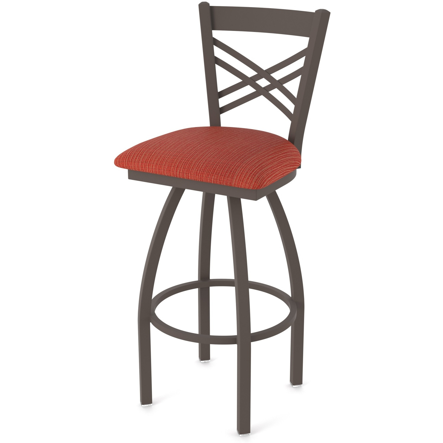 820 Catalina 30" Swivel Bar Stool with Bronze Finish and Graph Poppy Seat