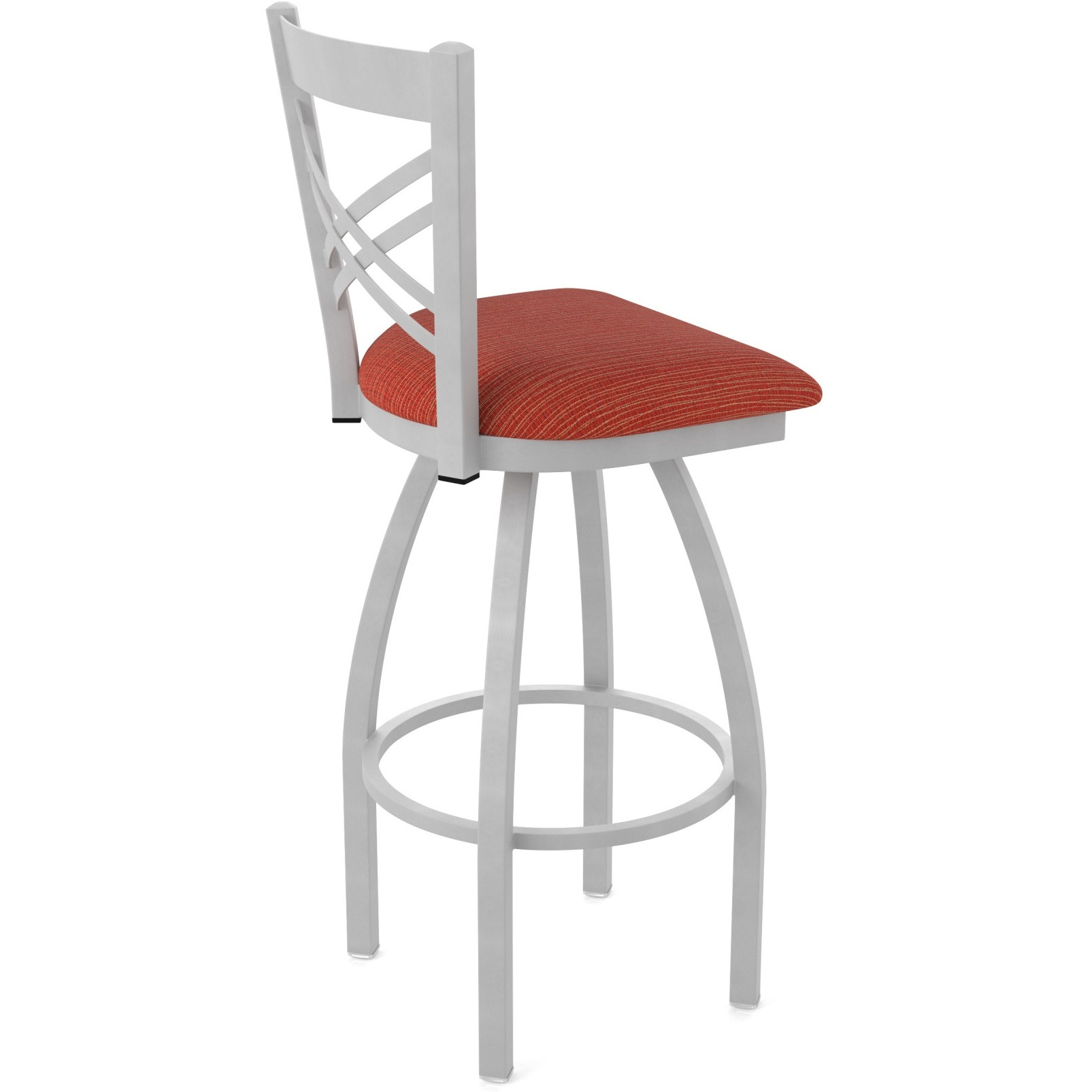 820 Catalina 36" Swivel Bar Stool with Anodized Nickel Finish and Graph Poppy Seat