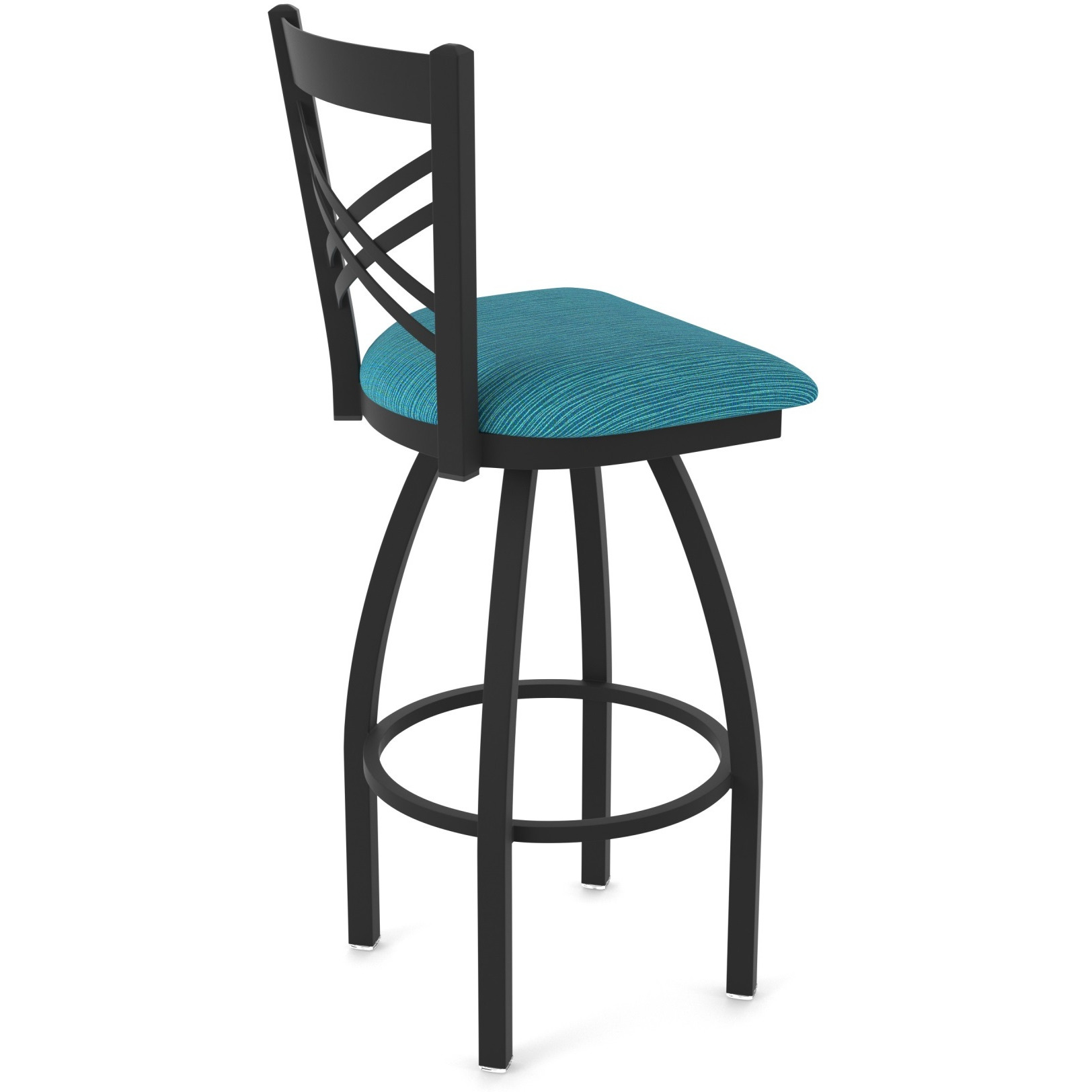 820 Catalina 36" Swivel Bar Stool with Black Wrinkle Finish and Graph Tidal Seat