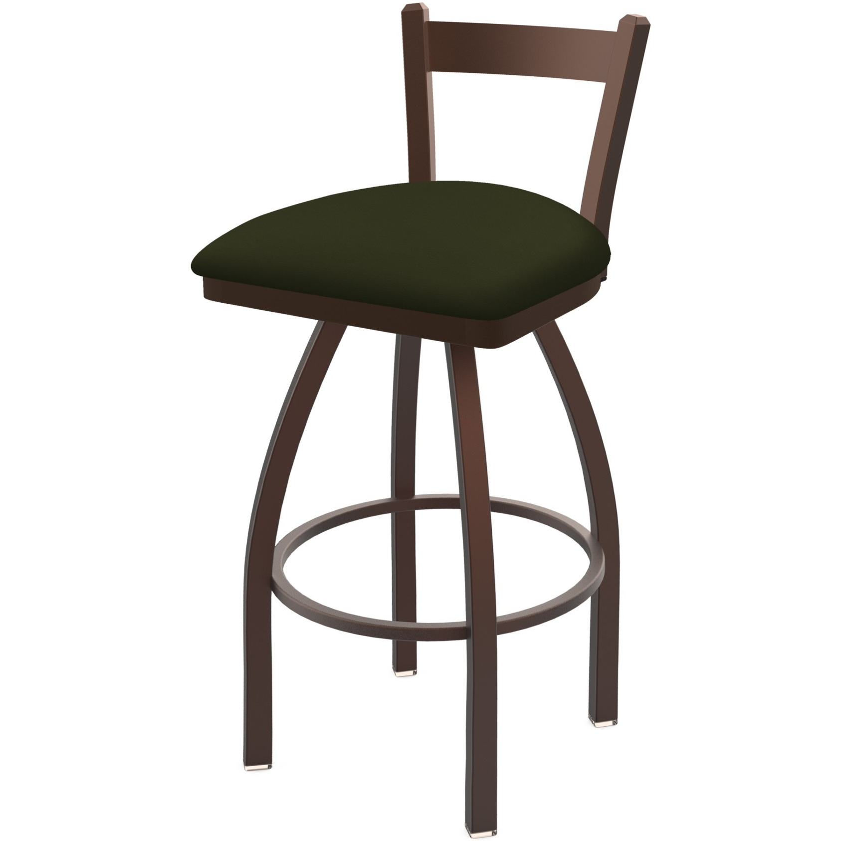 821 Catalina 25" Low Back Swivel Counter Stool with Bronze Finish and Canter Pine Seat