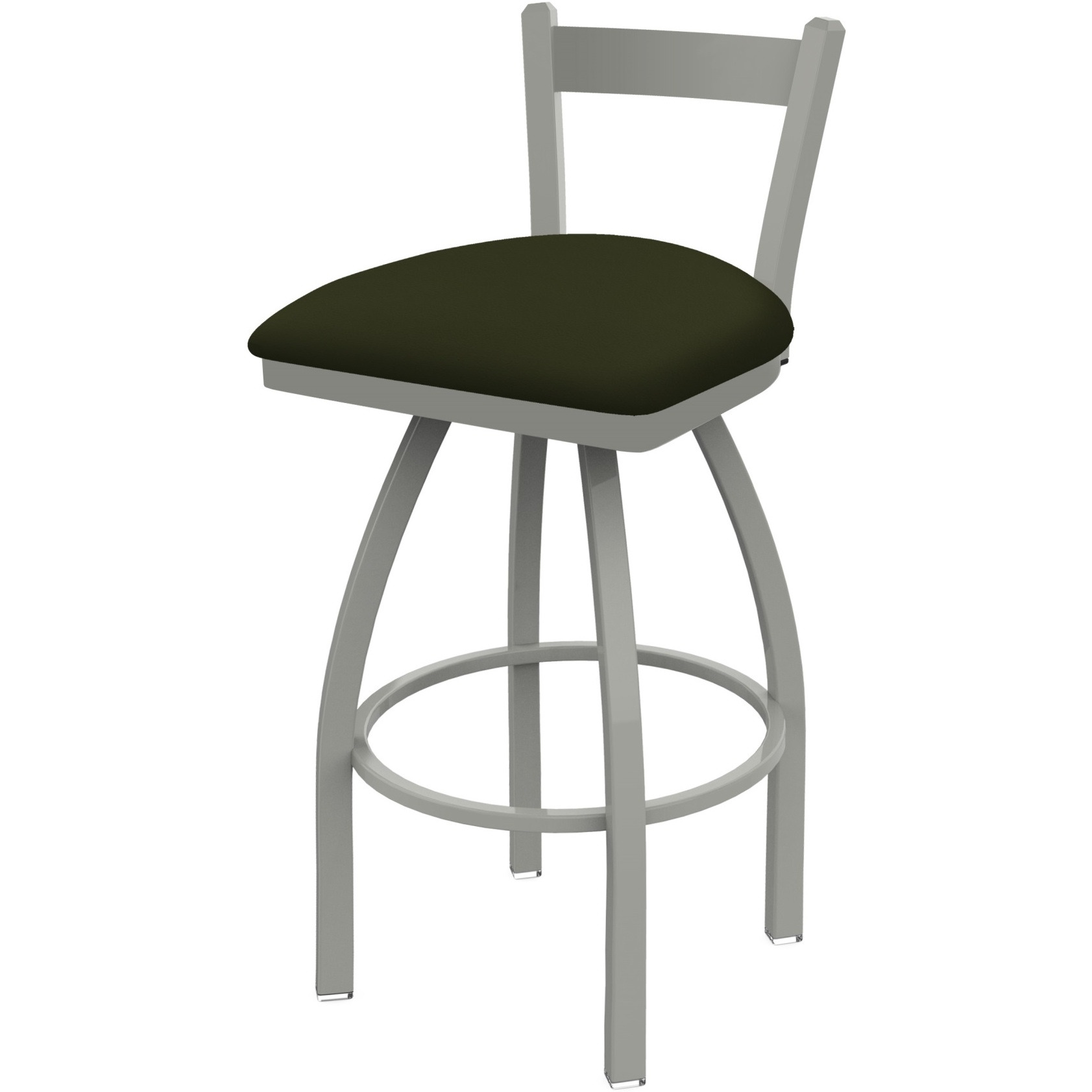 821 Catalina 30" Low Back Swivel Bar Stool with Anodized Nickel Finish and Canter Pine Seat