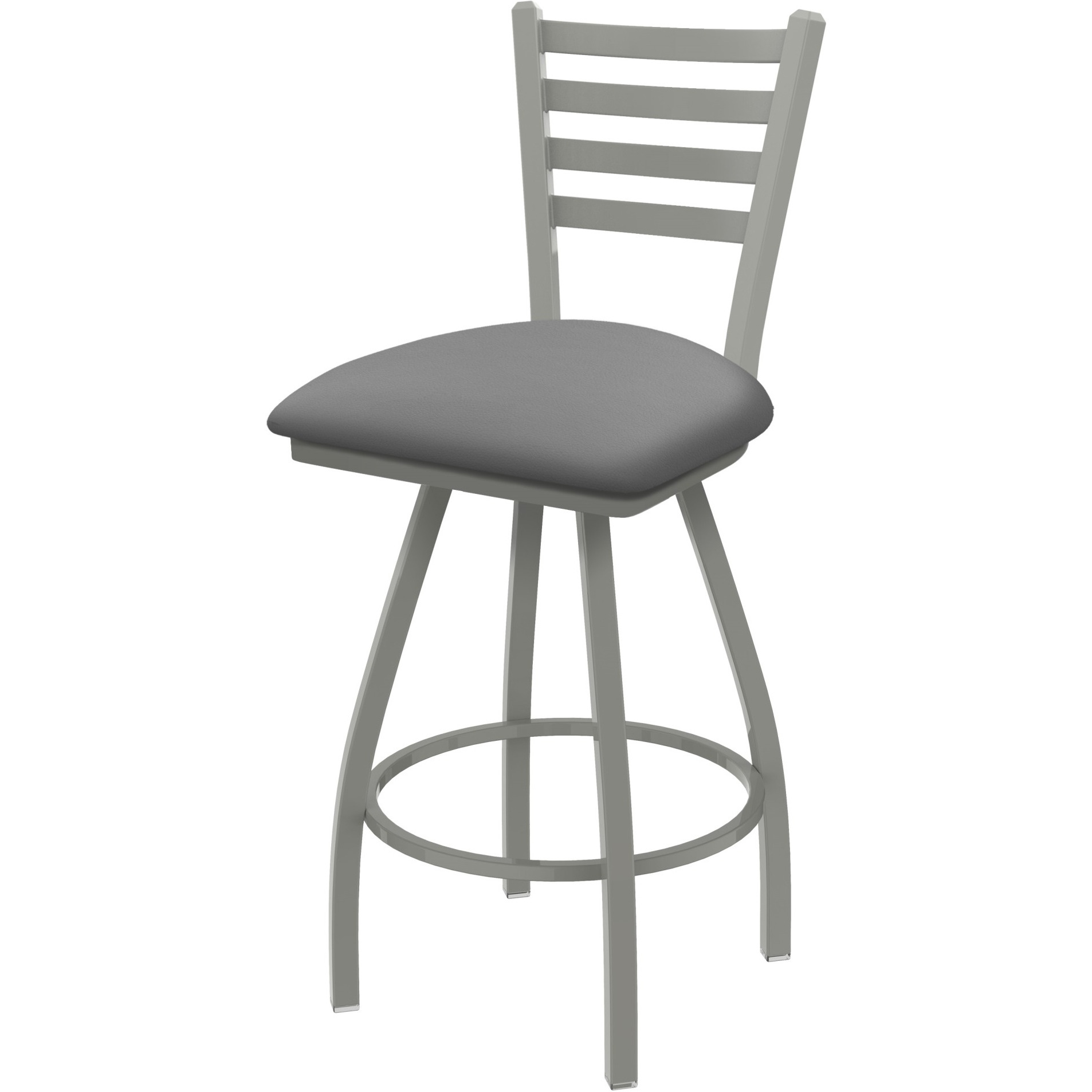 XL 410 Jackie 25" Swivel Counter Stool with Anodized Nickel Finish and Canter Folkstone Grey Seat