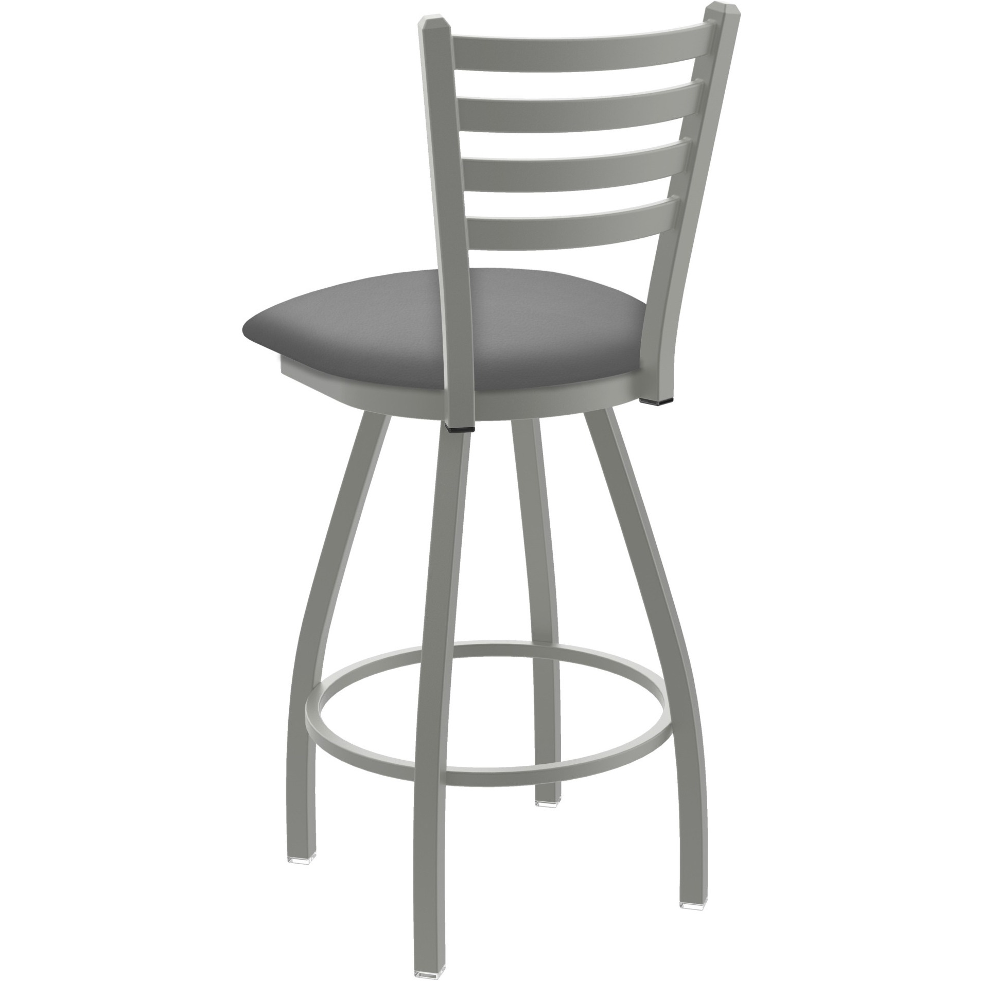 XL 410 Jackie 25" Swivel Counter Stool with Anodized Nickel Finish and Canter Folkstone Grey Seat