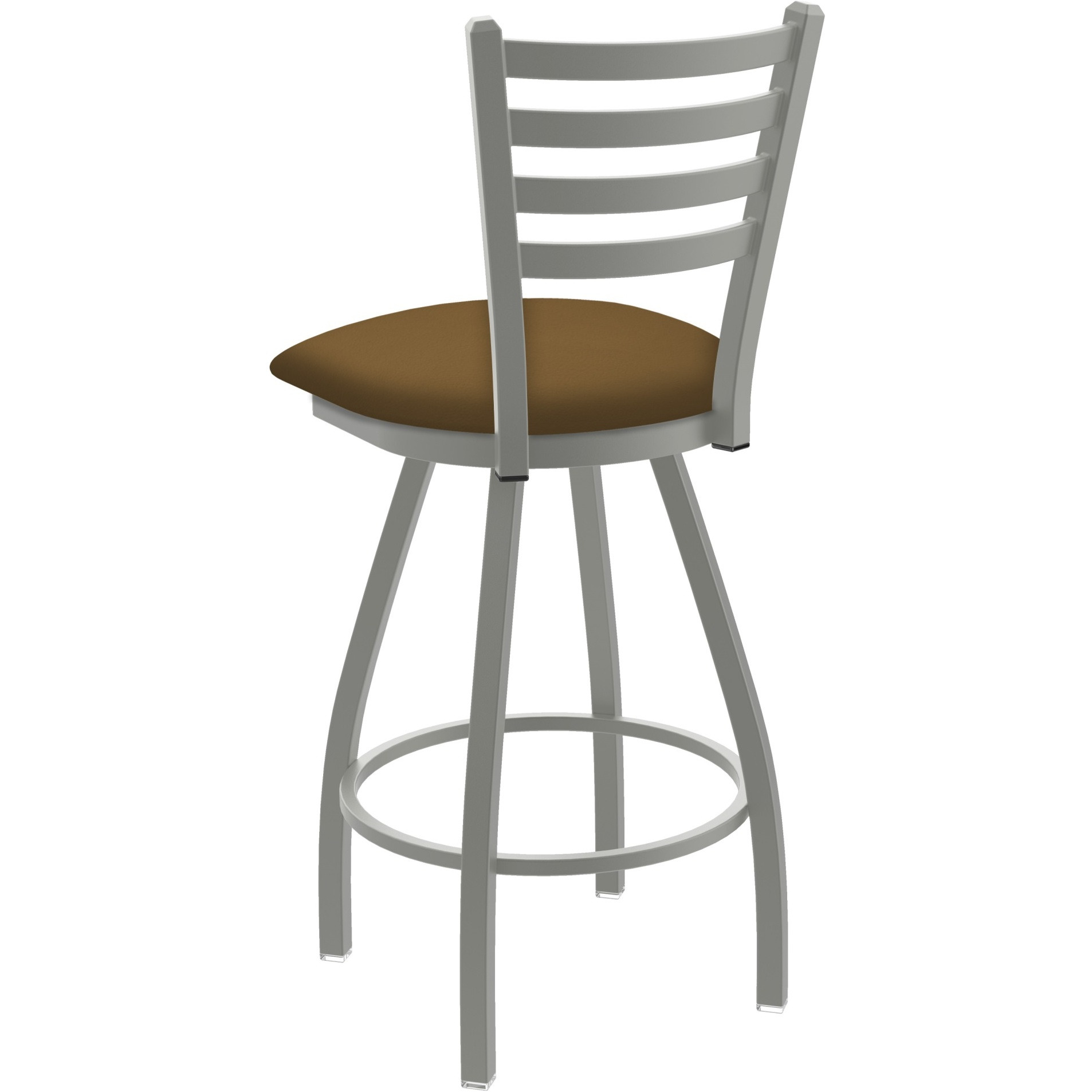 XL 410 Jackie 25" Swivel Counter Stool with Anodized Nickel Finish and Canter Saddle Seat