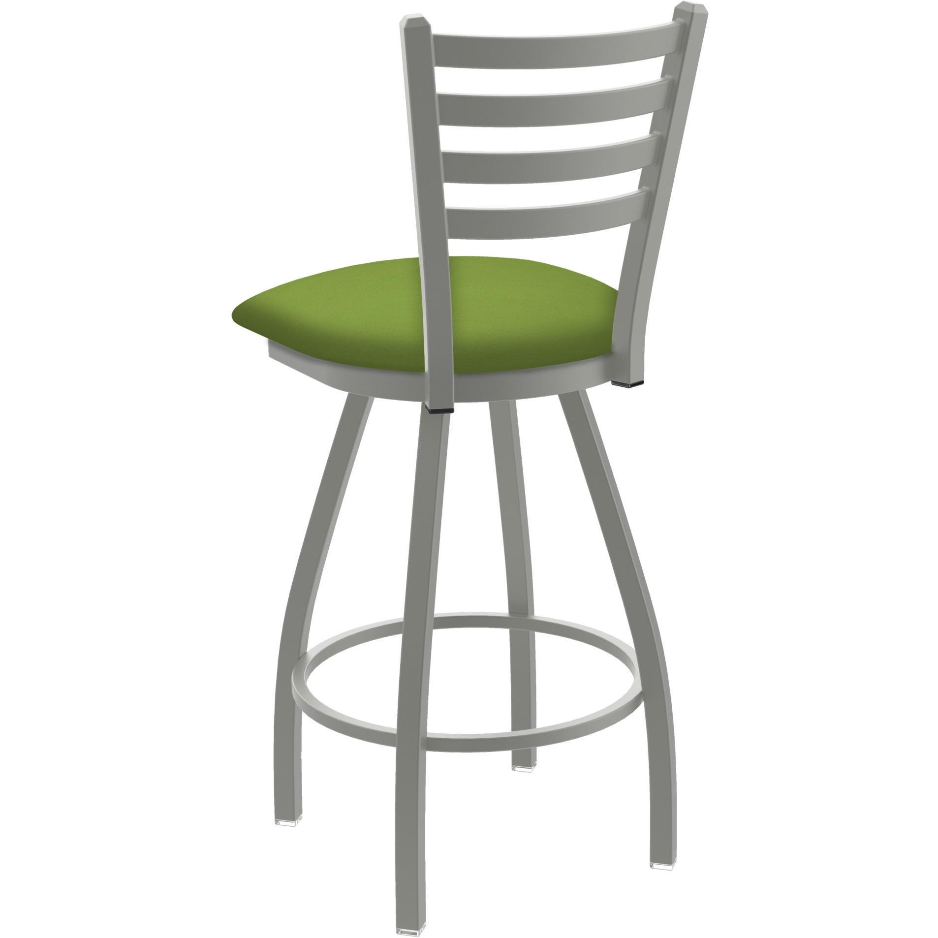 XL 410 Jackie 30" Swivel Bar Stool with Anodized Nickel Finish and Canter Kiwi Green Seat