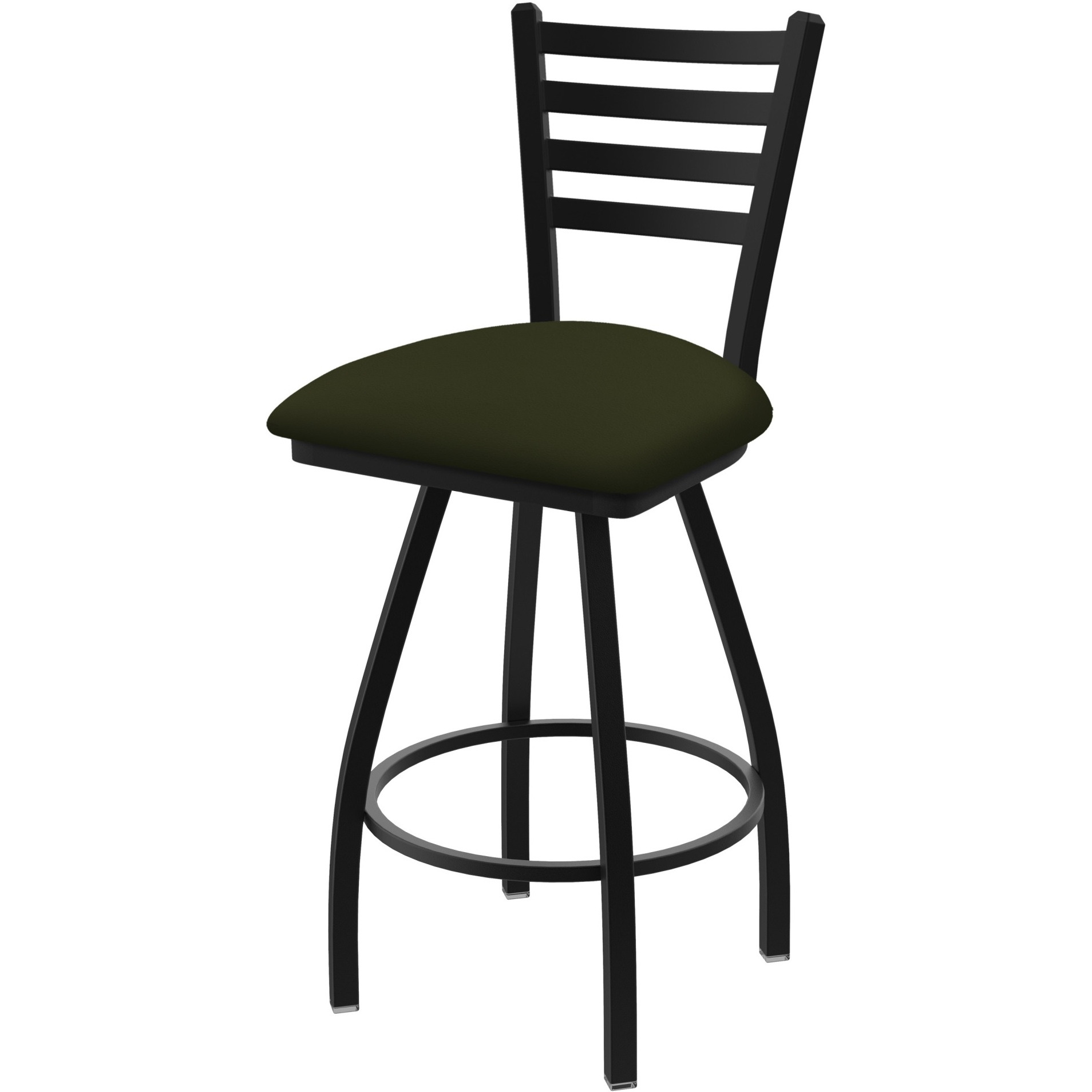 XL 410 Jackie 30" Swivel Bar Stool with Black Wrinkle Finish and Canter Pine Seat
