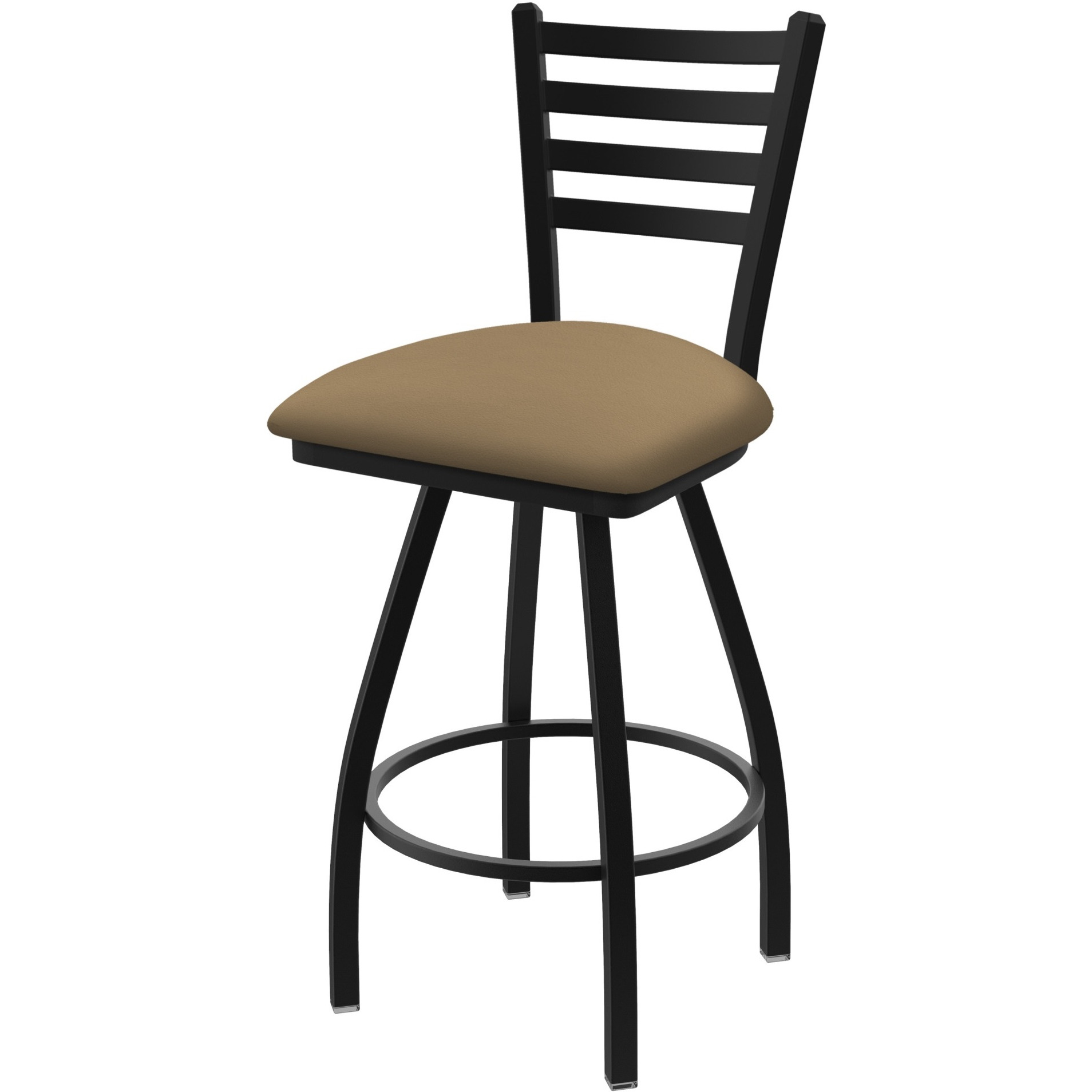 XL 410 Jackie 30" Swivel Bar Stool with Black Wrinkle Finish and Canter Sand Seat
