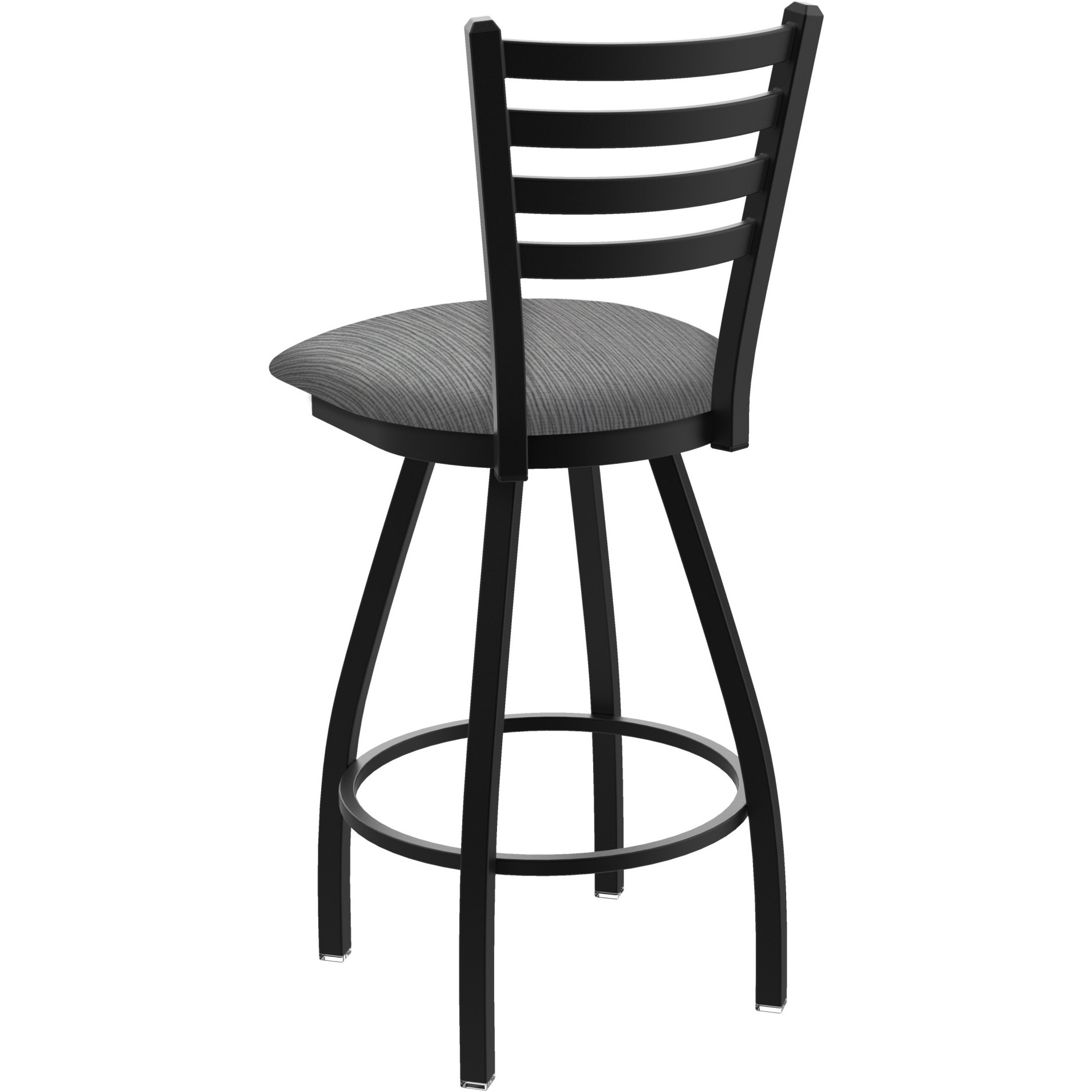 XL 410 Jackie 30" Swivel Bar Stool with Black Wrinkle Finish and Graph Alpine Seat